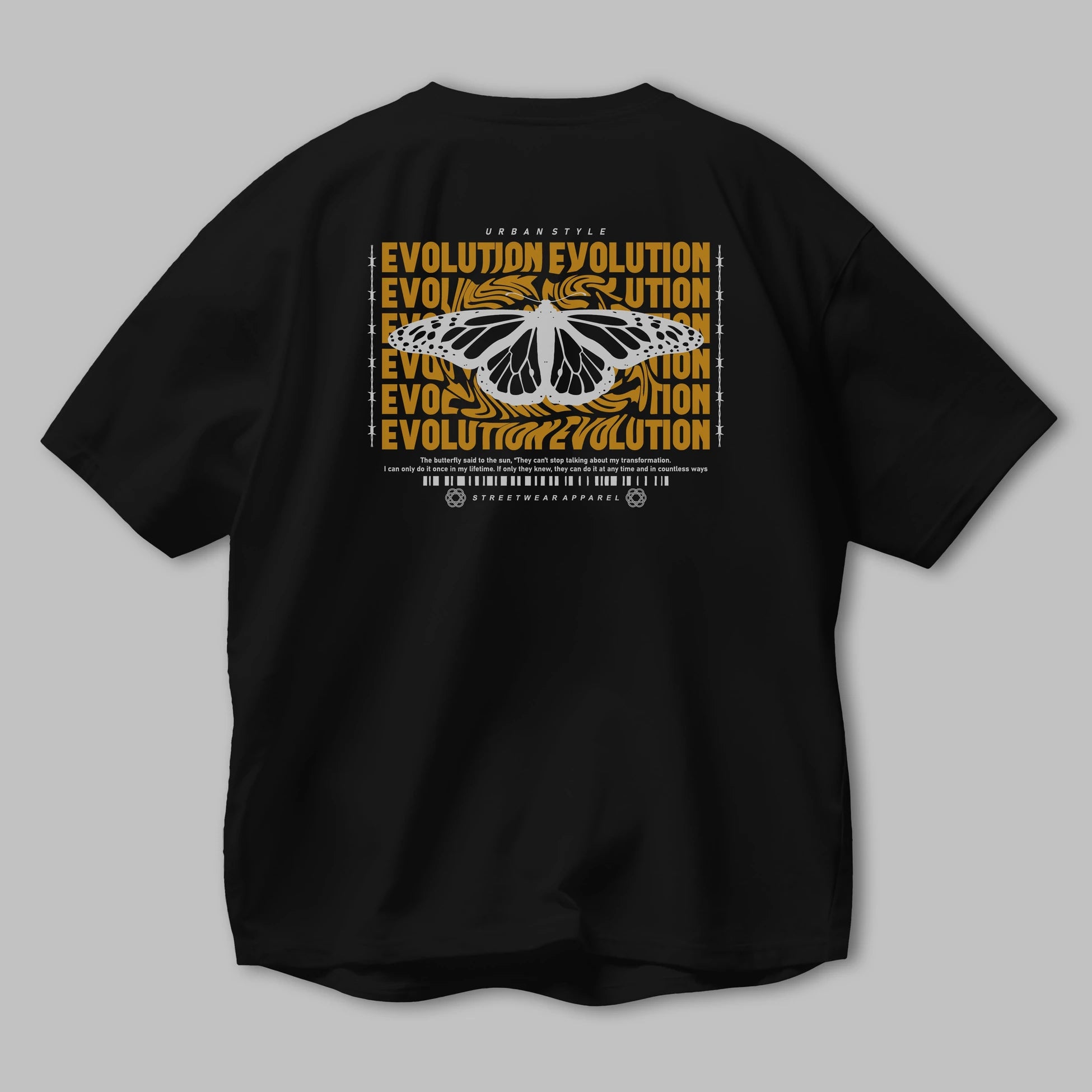 Evolution Urban Style Arka Baskılı Oversize t-shirt Erkek Kadın Unisex