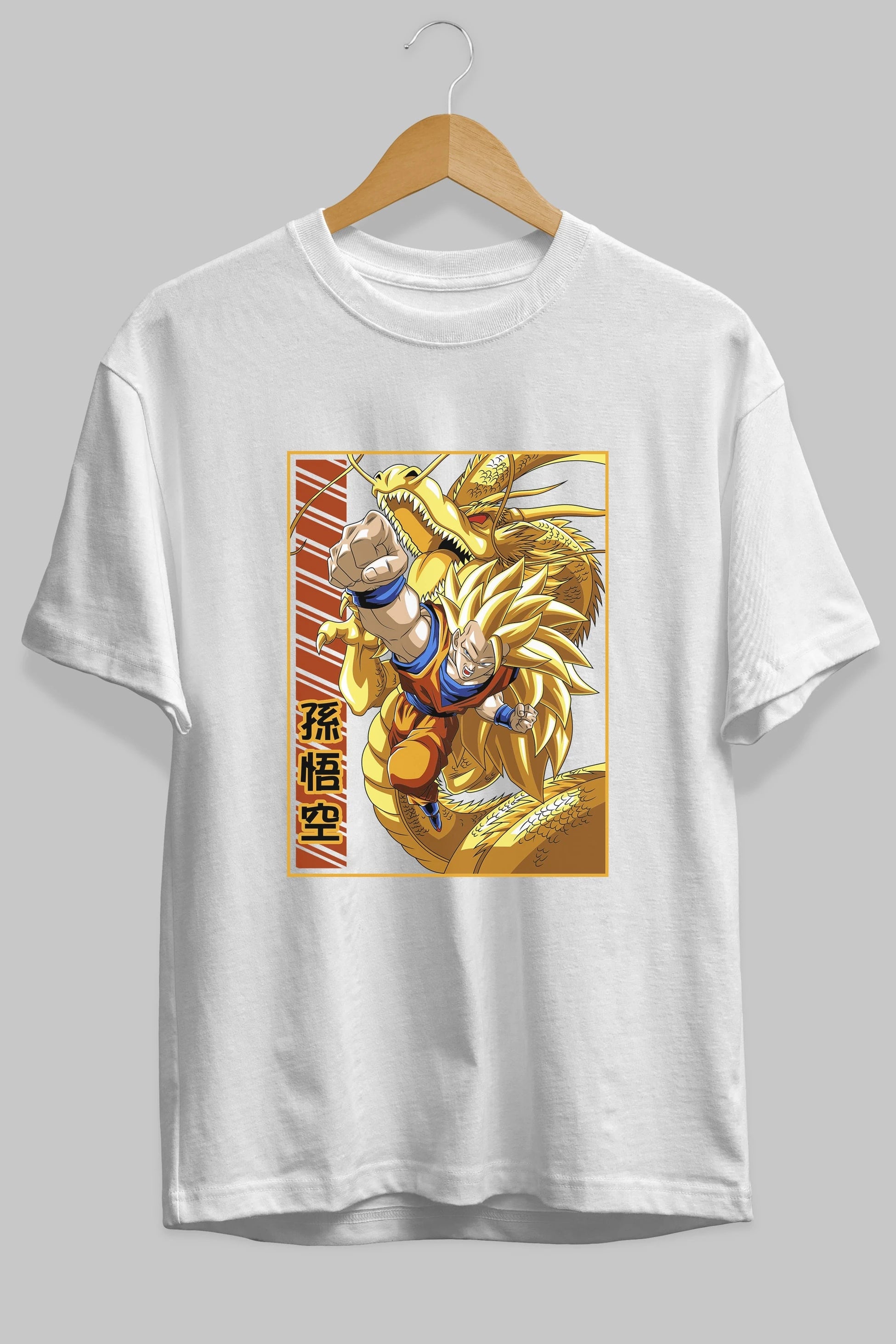 DragonBall Goku Anime Ön Baskılı Oversize t-shirt %100 pamuk Erkek Kadın Unisex