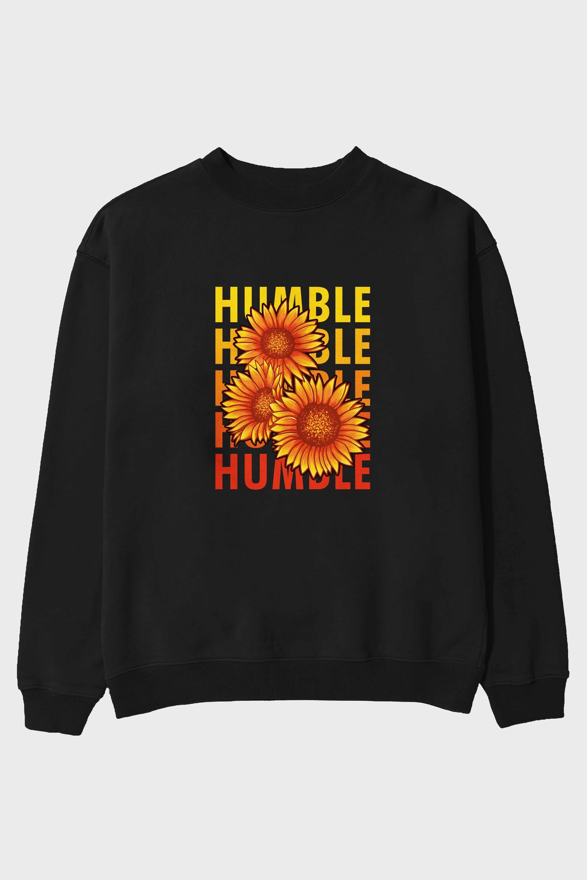 Humble 2 Ön Baskılı Oversize Sweatshirt Erkek Kadın Unisex