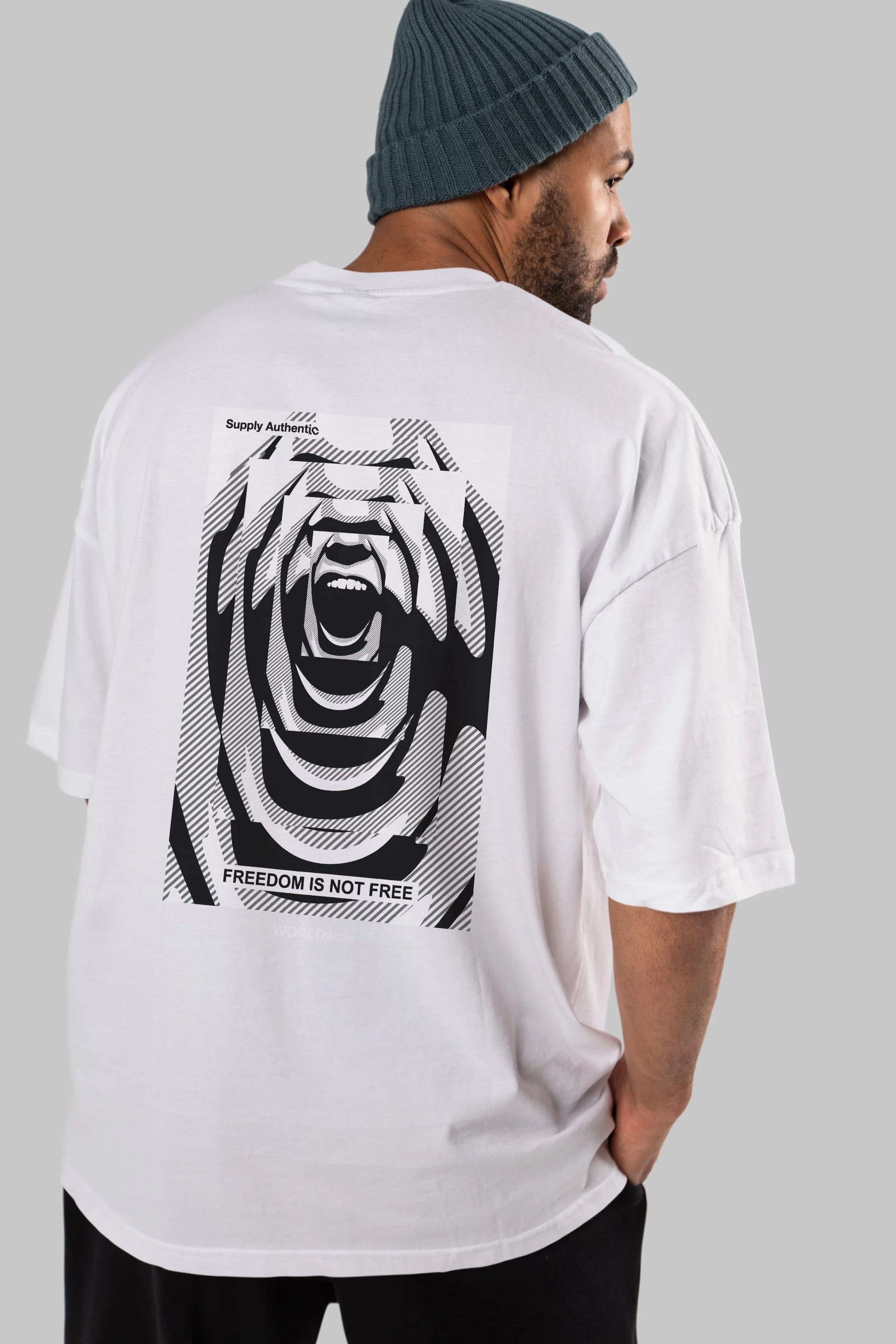 Freedom is Not Free 2 Arka Baskılı Oversize t-shirt Erkek Kadın Unisex