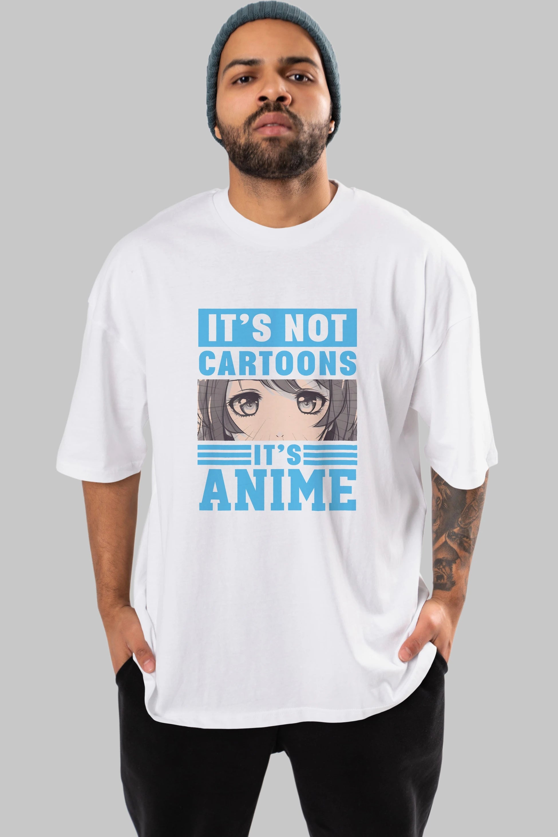 Its Anime Anime Ön Baskılı Oversize t-shirt Erkek Kadın Unisex