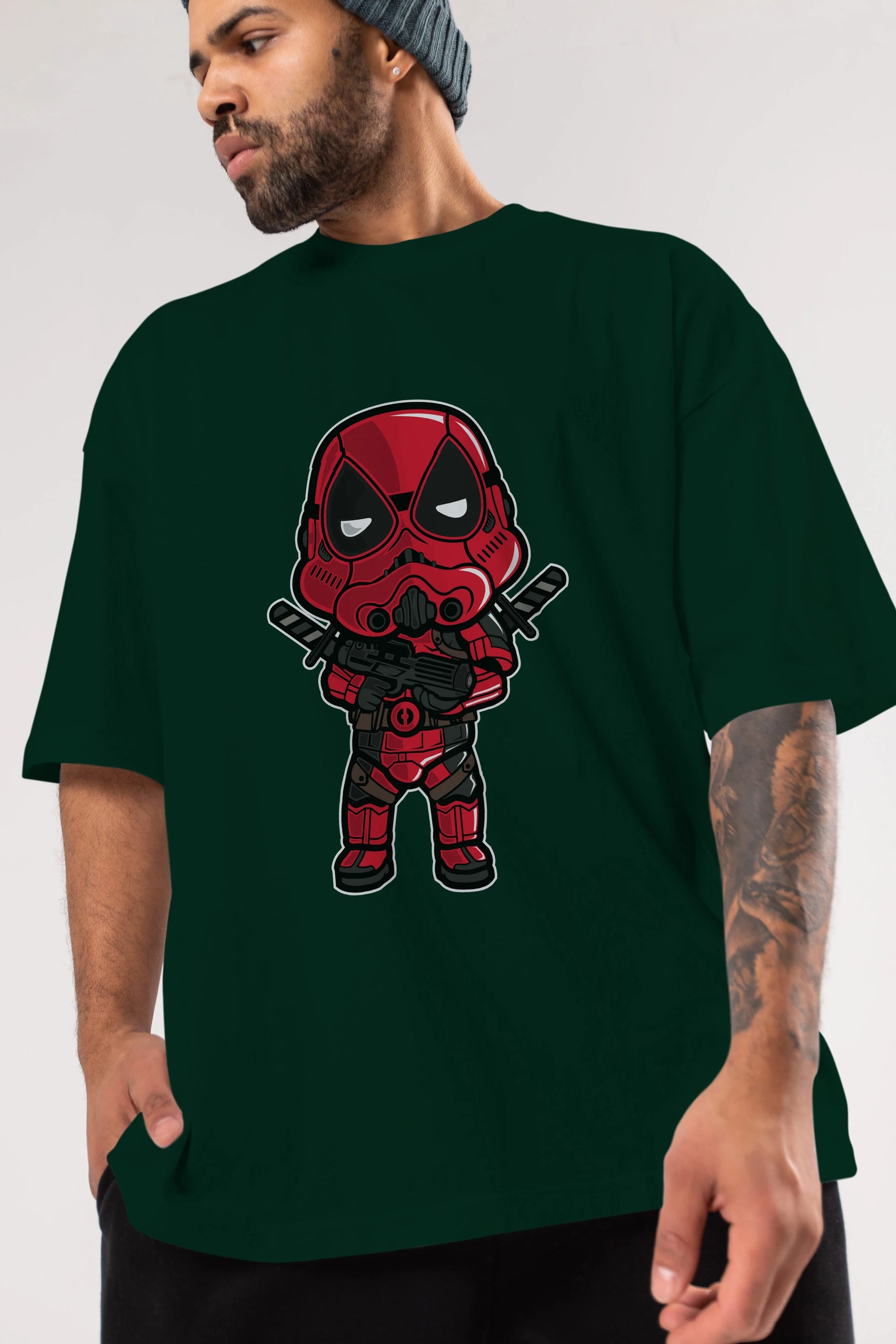 Deadpool (22) Ön Baskılı Oversize t-shirt Erkek Kadın Unisex %100 Pamuk Bisiklet Yaka tişort