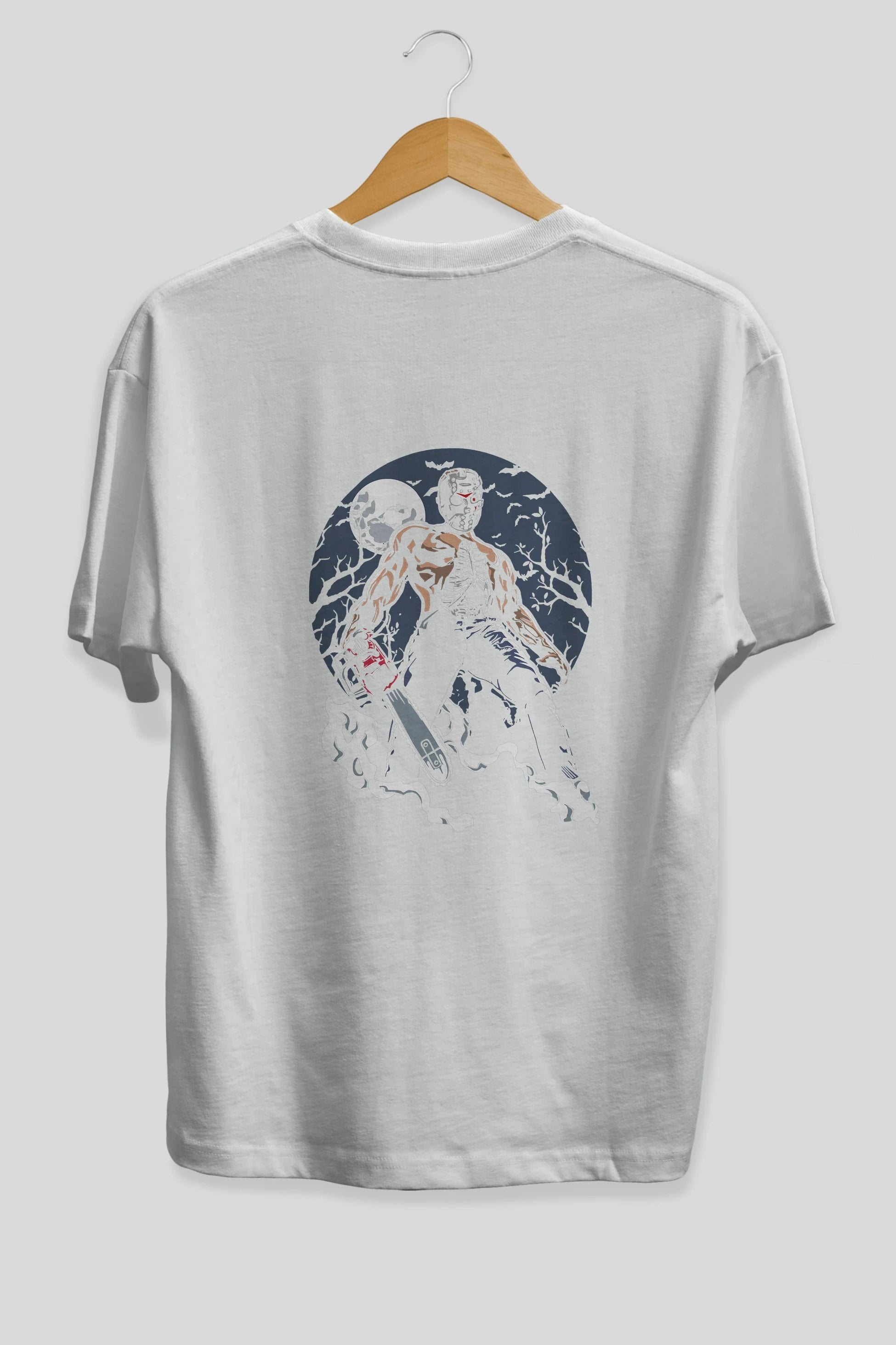 Evil Killer Arka Baskılı Oversize t-shirt Erkek Kadın Unisex %100 Pamuk