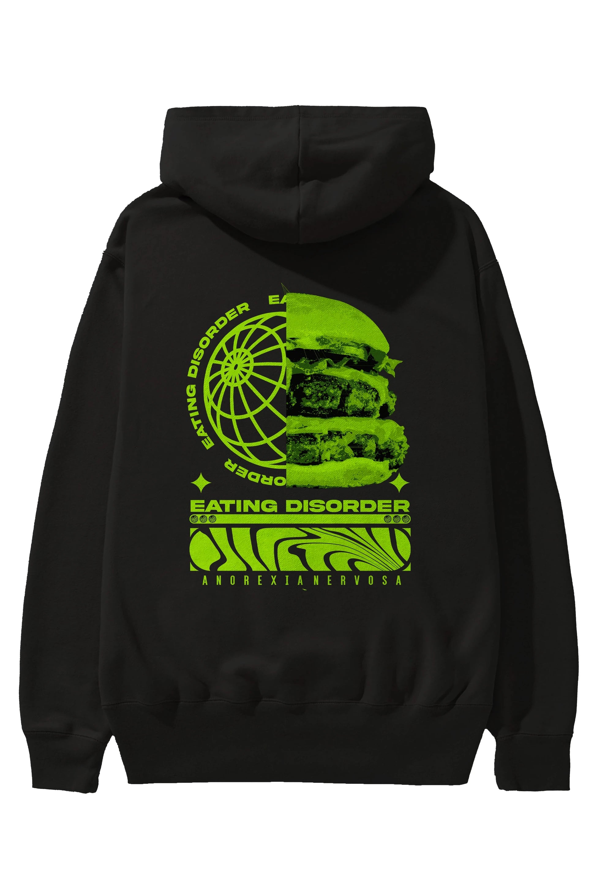 Eating Disorder Arka Baskılı Hoodie Oversize Kapüşonlu Sweatshirt Erkek Kadın Unisex