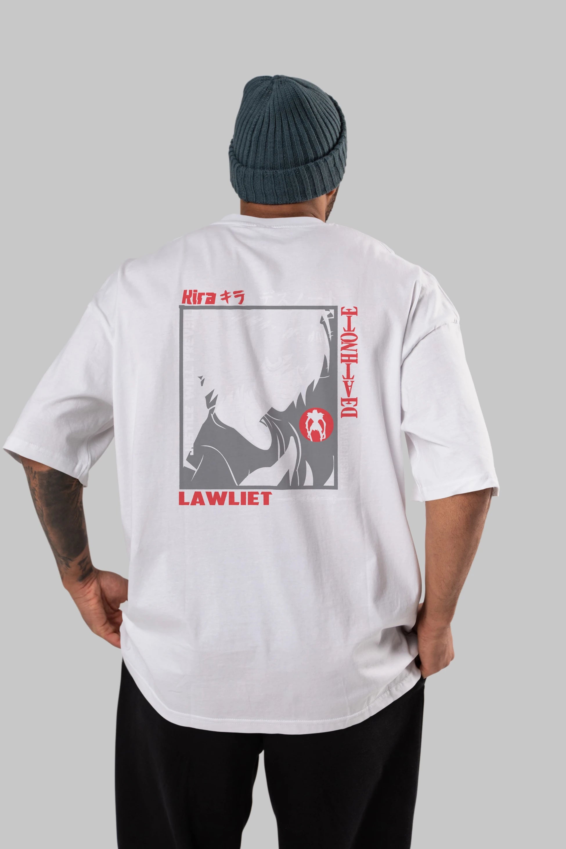 DEATH NOTE Anime Arka Baskılı Oversize t-shirt Erkek Kadın Unisex