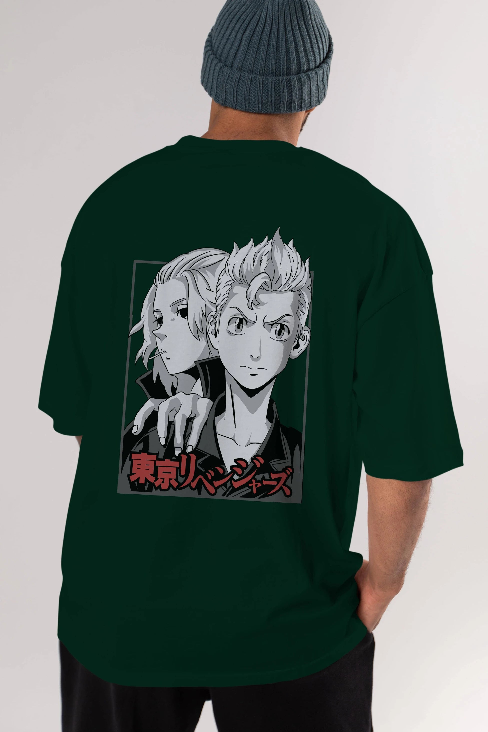 TOKYO REVENGERS Anime Arka Baskılı Oversize t-shirt Erkek Kadın Unisex