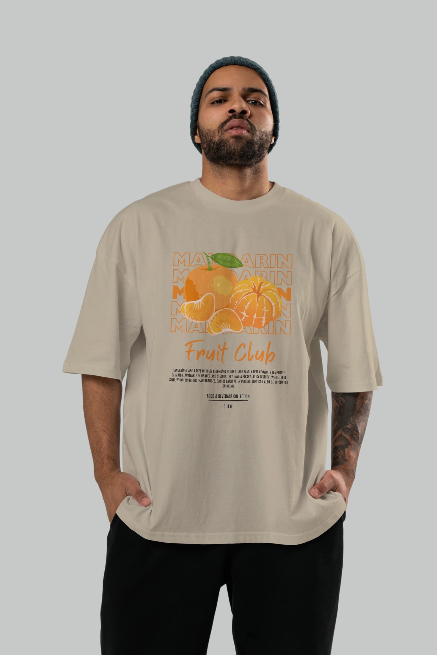 Mandarin Ön Baskılı Oversize t-shirt Erkek Kadın Pamuk Bisiklet Yaka tişort