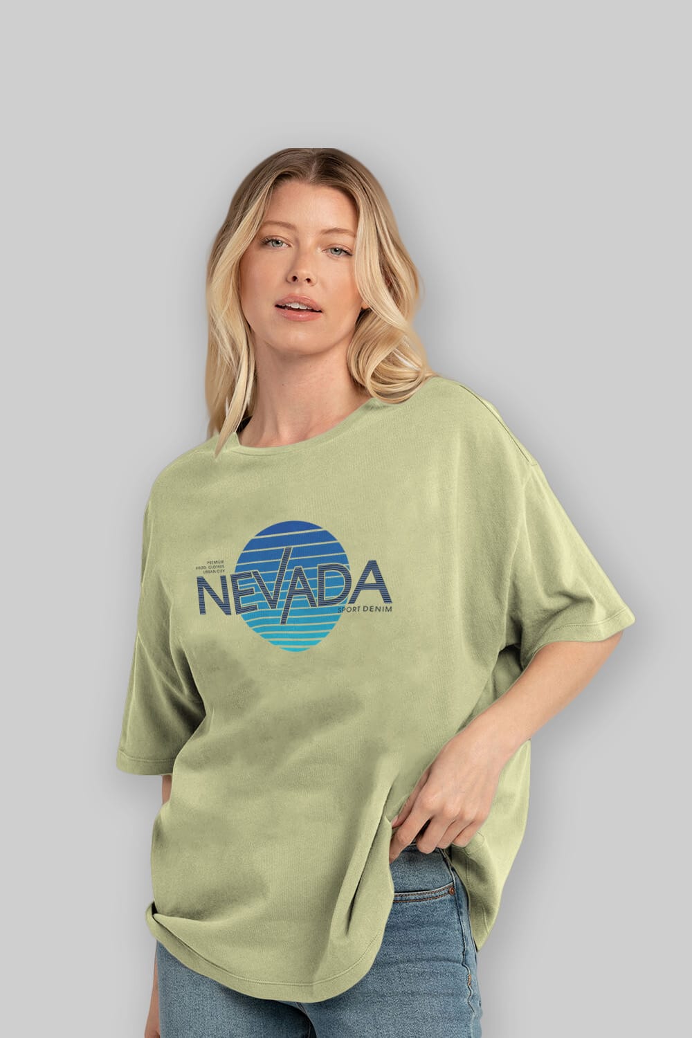 Nevada Ön Baskılı Oversize t-shirt Erkek Kadın Unisex