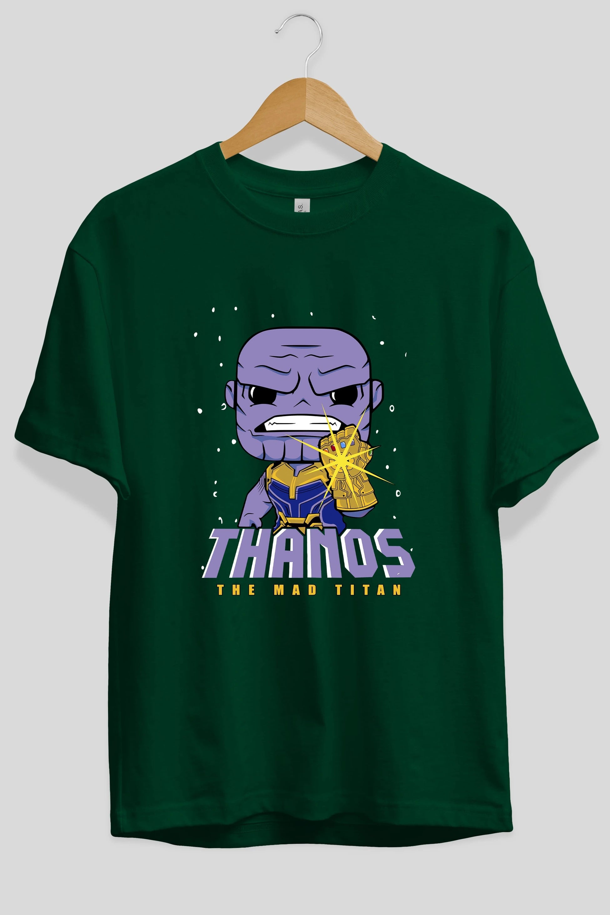 Thanos (1) Ön Baskılı Oversize t-shirt Erkek Kadın Unisex %100 Pamuk Bisiklet Yaka tişort
