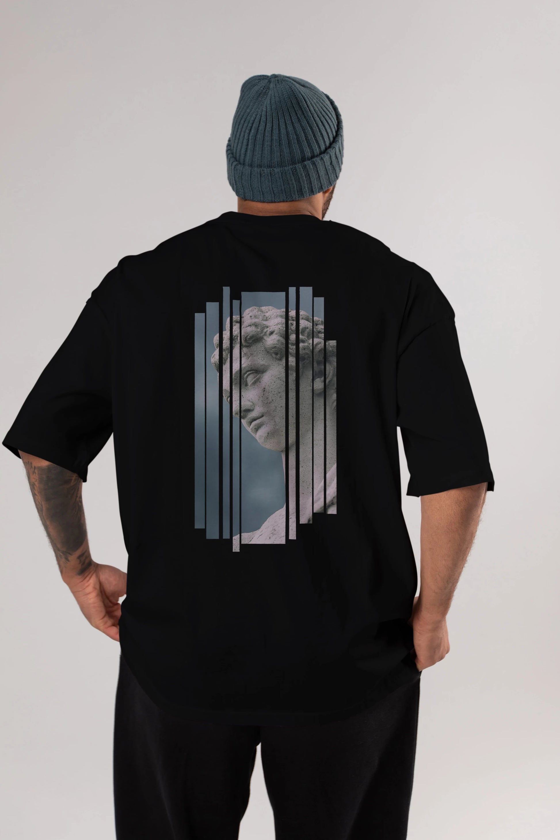 Aesthetic Sculpture Art Arka Baskılı Oversize t-shirt Erkek Kadın Unisex