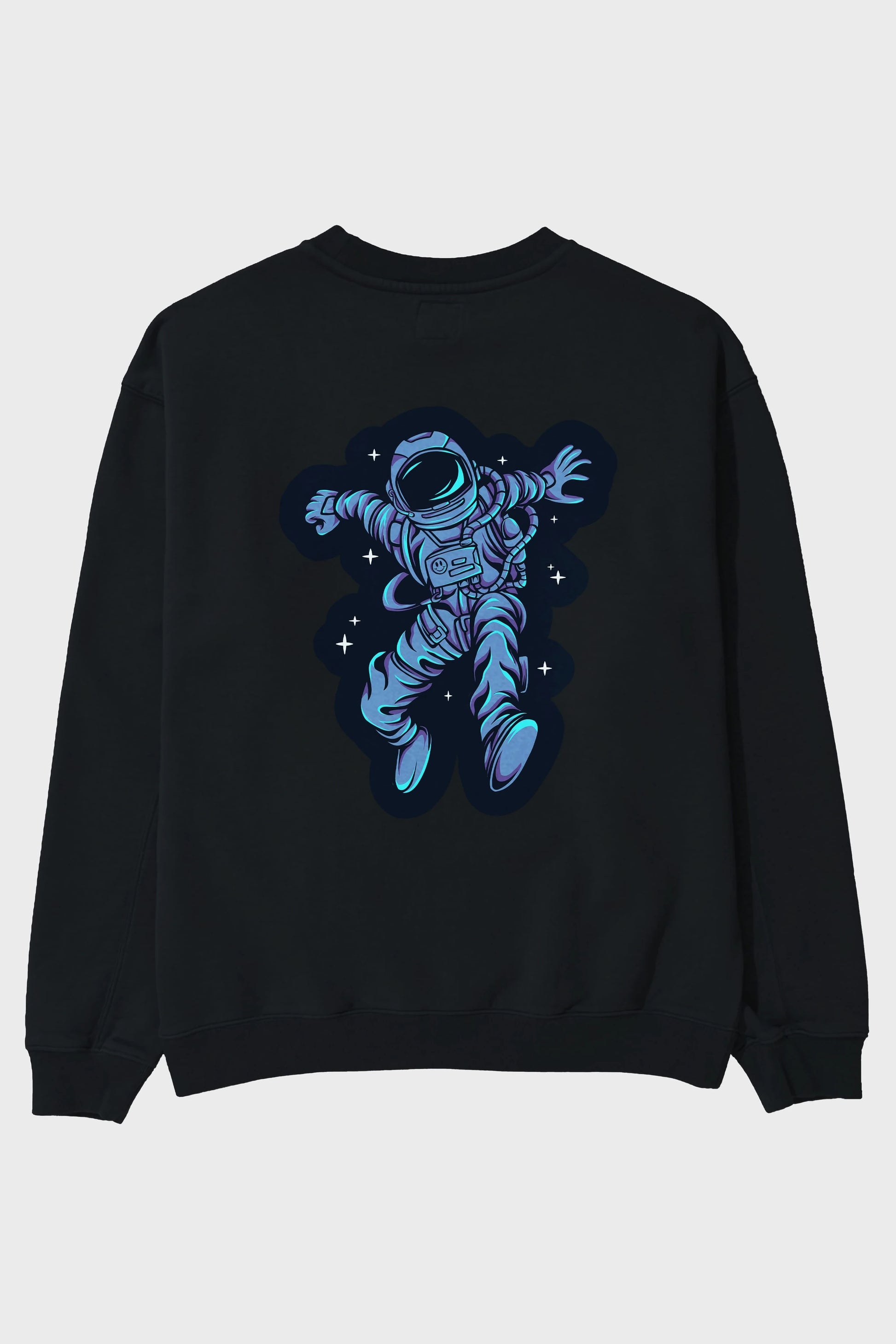 Astrostars sticker Arka Baskılı Oversize Sweatshirt Erkek Kadın Unisex
