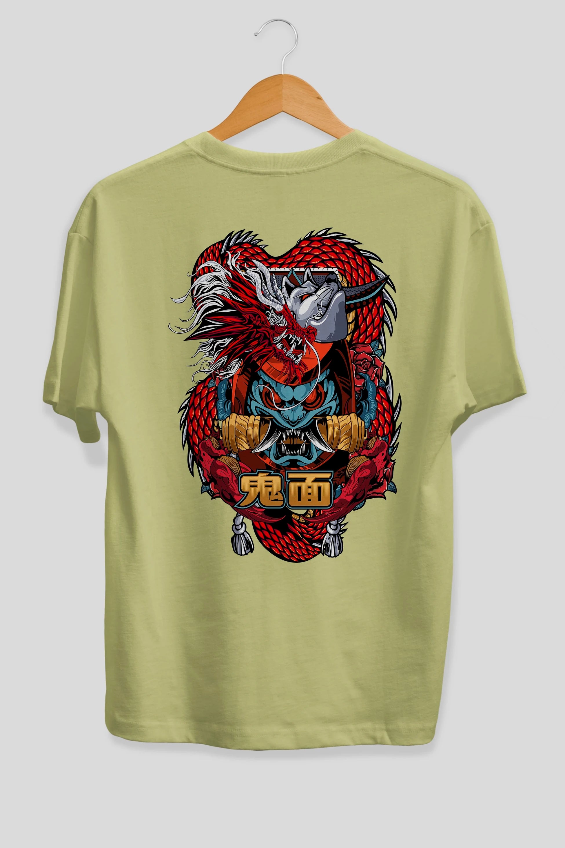 TRIBAL Anime Arka Baskılı Oversize t-shirt Erkek Kadın Unisex