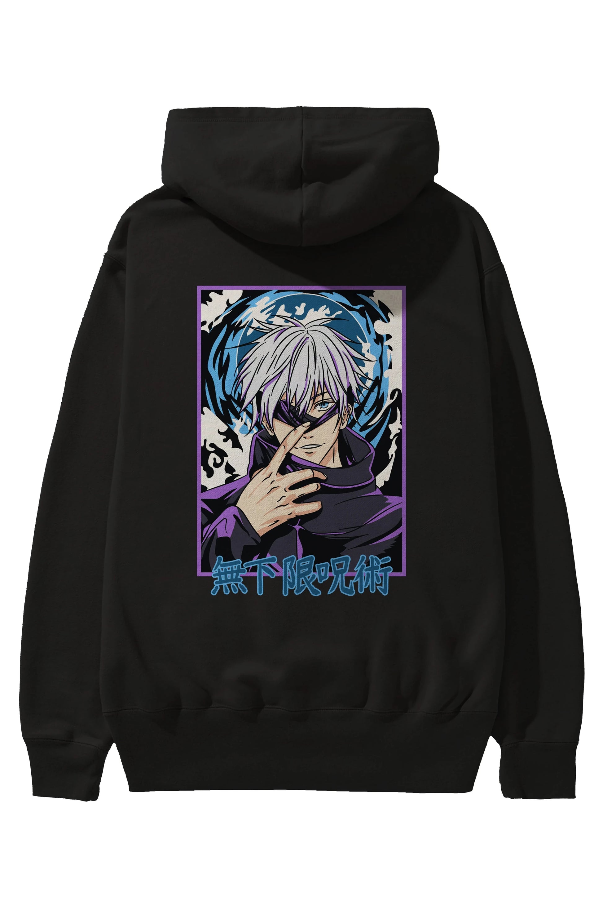 SATORU GOJO 3 Anime Arka Baskılı Hoodie Oversize Kapüşonlu Sweatshirt Erkek Kadın Unisex