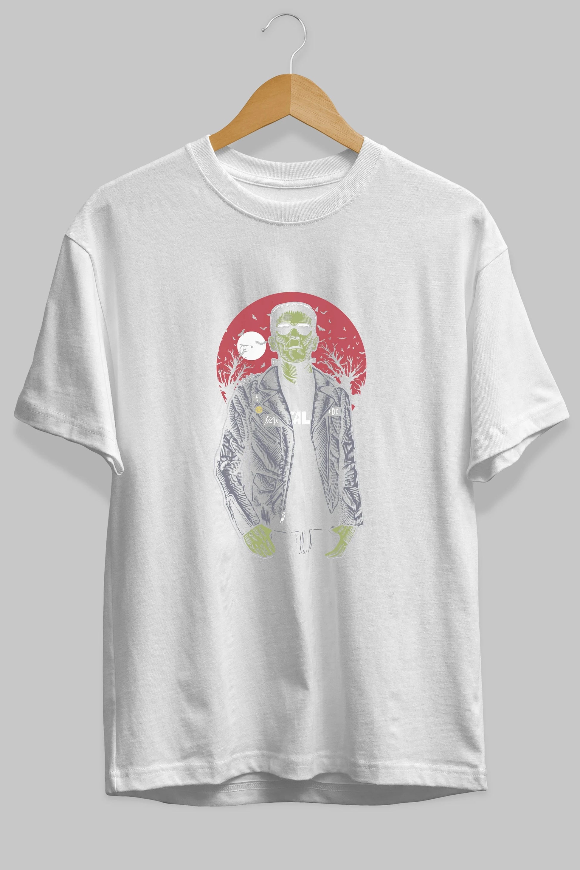 Frank Ön Baskılı Oversize t-shirt Erkek Kadın Unisex %100 Pamuk tişort