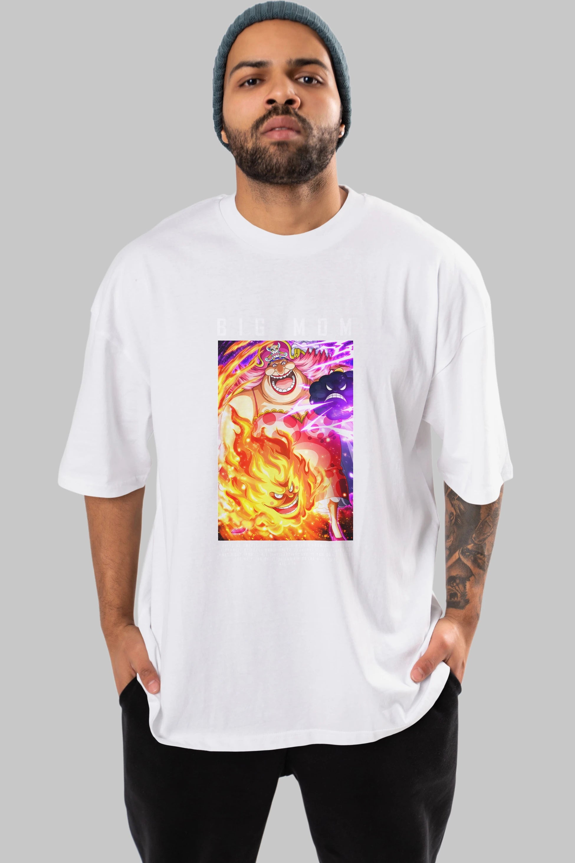Charlotte Linlin Anime Ön Baskılı Oversize t-shirt Erkek Kadın Unisex