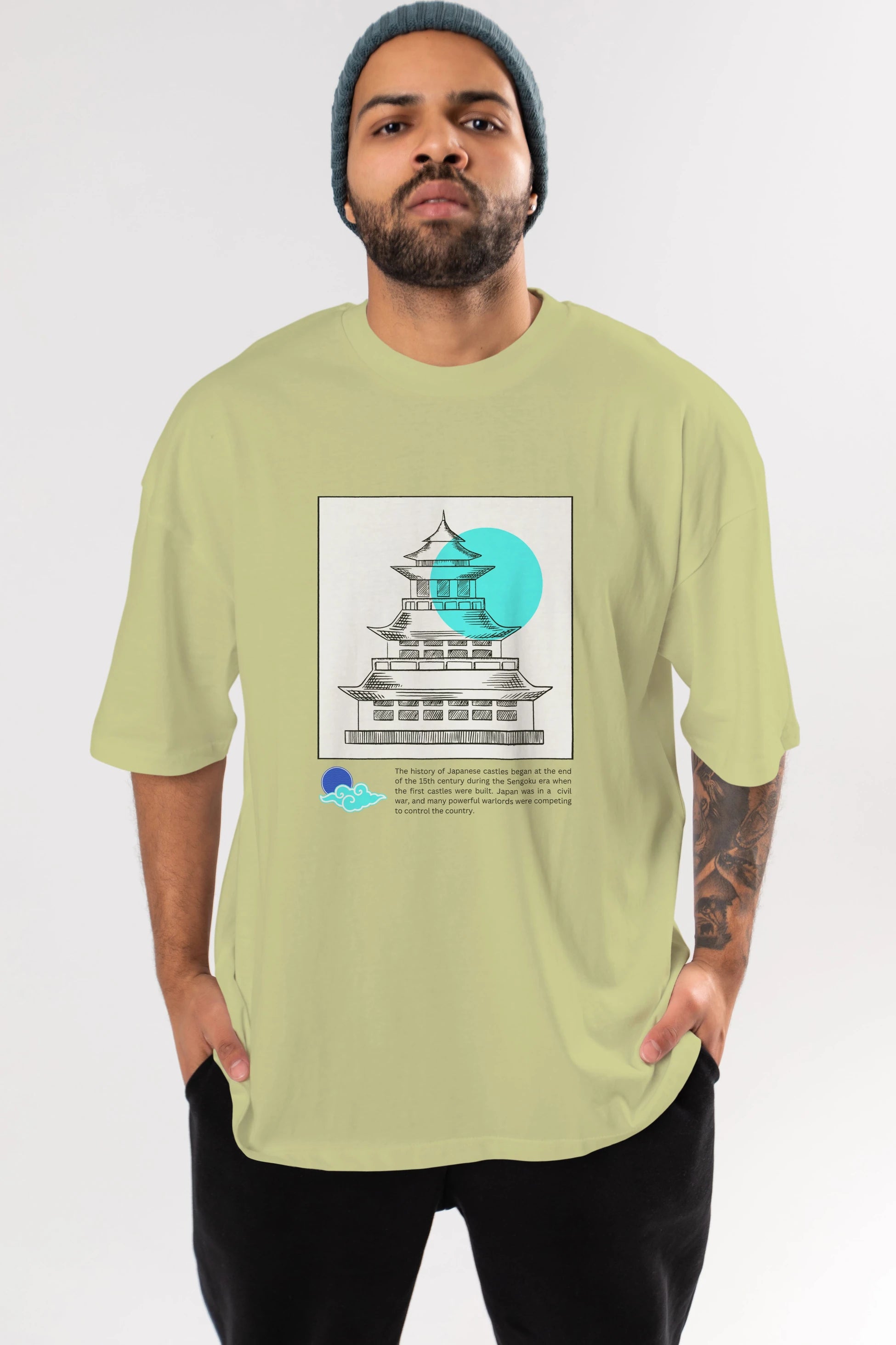 Japan Streetwear Ön Baskılı Oversize t-shirt Erkek Kadın Unisex