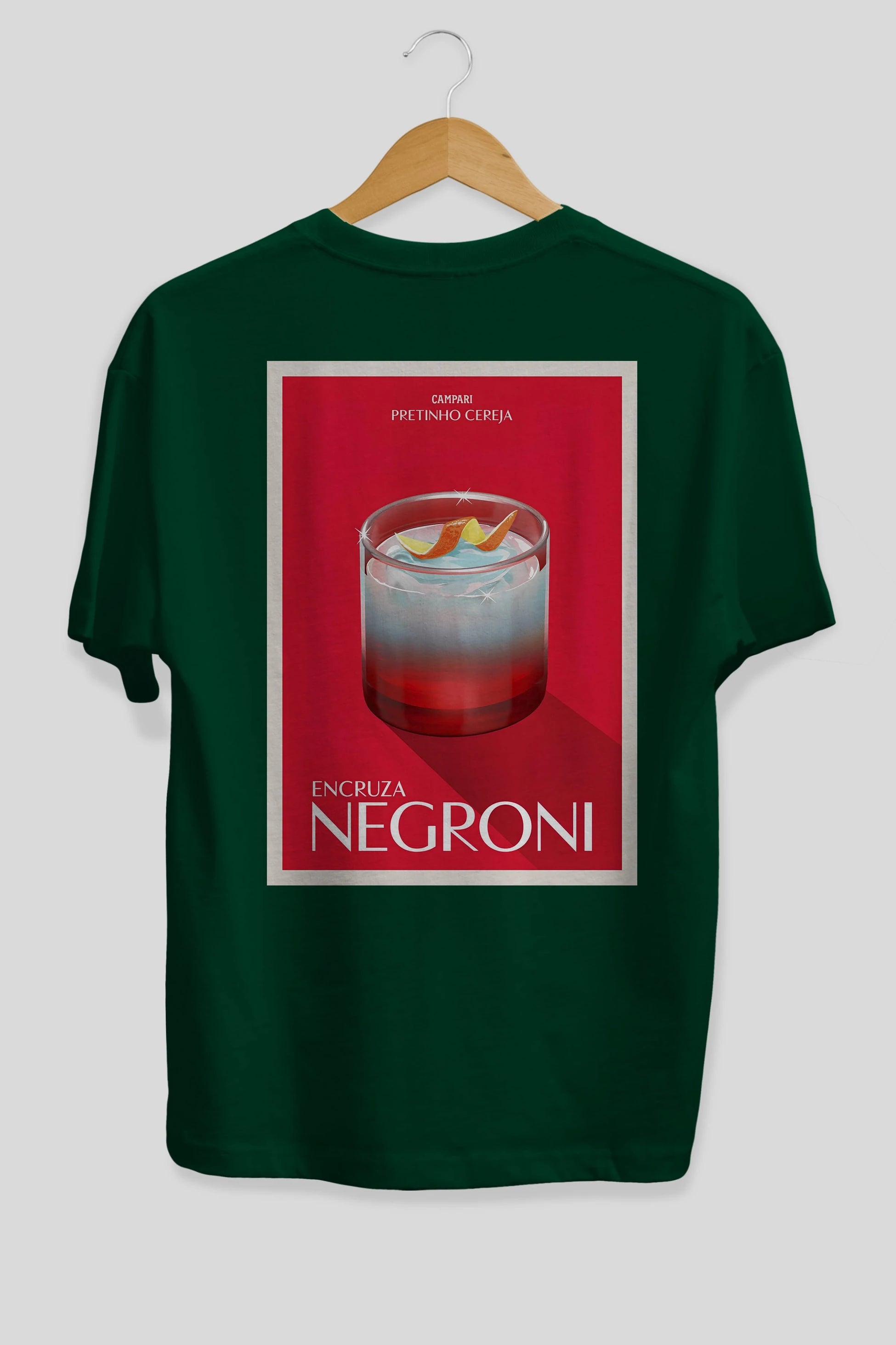 Encruza Negroni Arka Baskılı Oversize t-shirt Erkek Kadın Unisex %100 Pamuk Bisiklet Yaka tişort