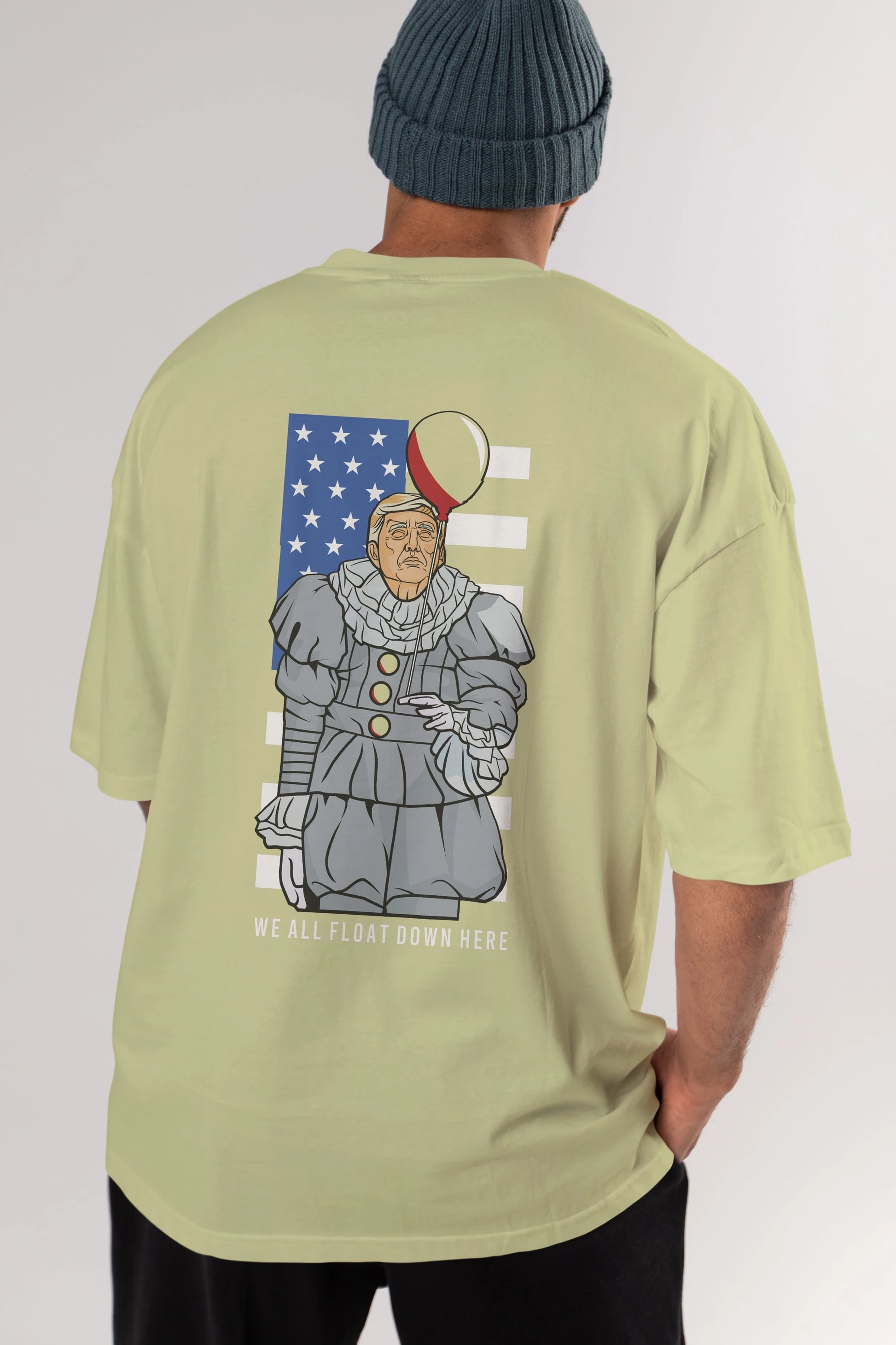 It Trump Arka Baskılı Oversize t-shirt Erkek Kadın Unisex %100 Pamuk tişort