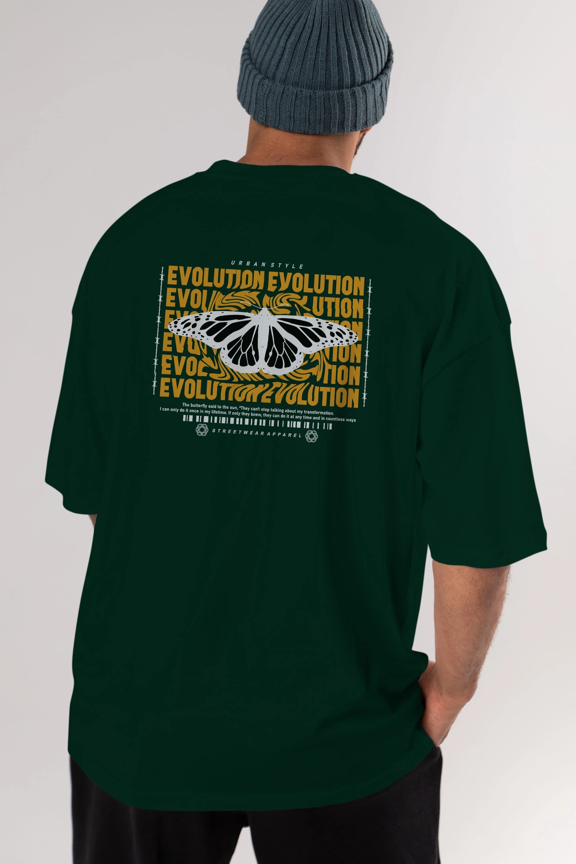 Evolution Urban Style Arka Baskılı Oversize t-shirt Erkek Kadın Unisex