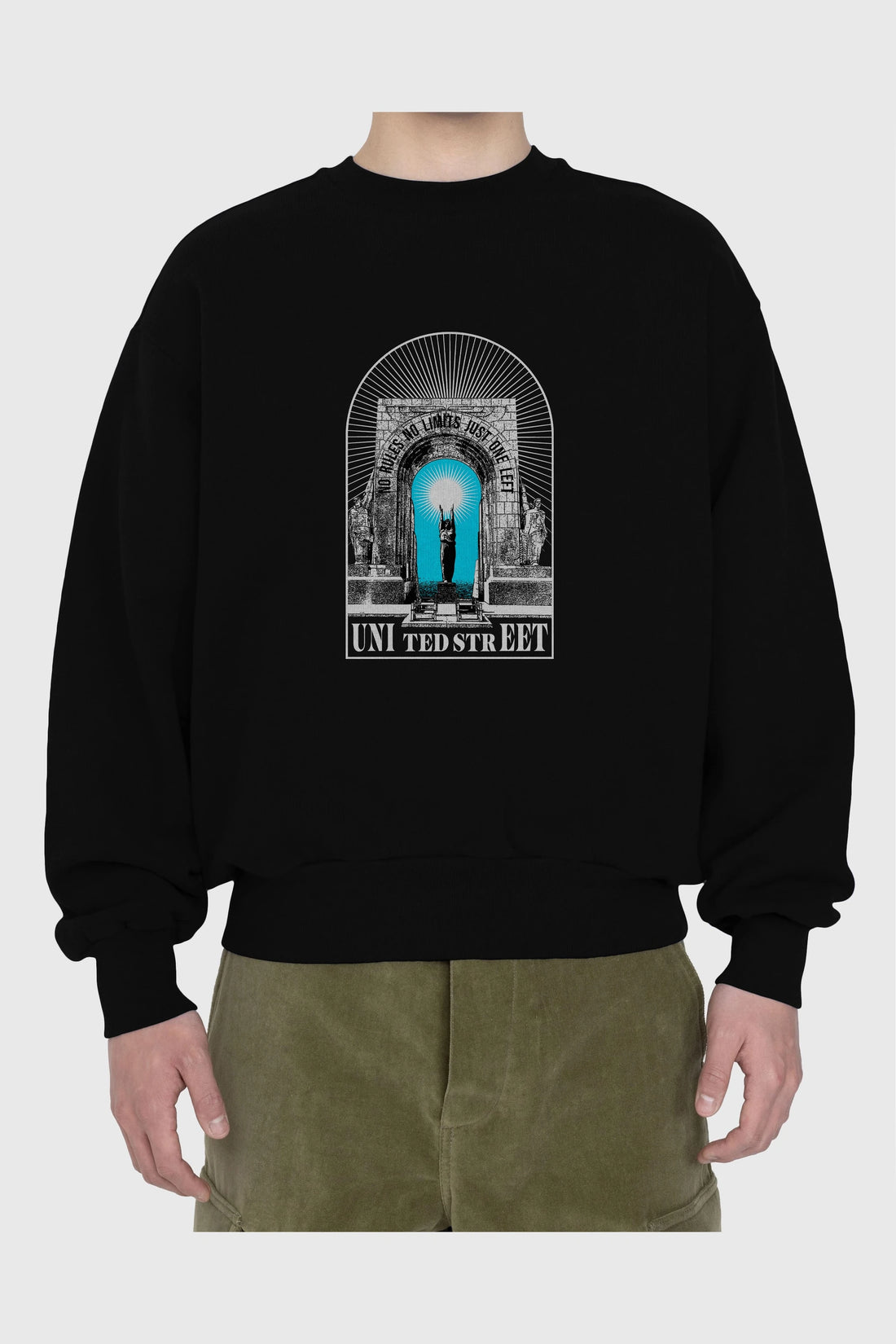 No Rules No Limits Ön Baskılı Oversize Sweatshirt Erkek Kadın Unisex