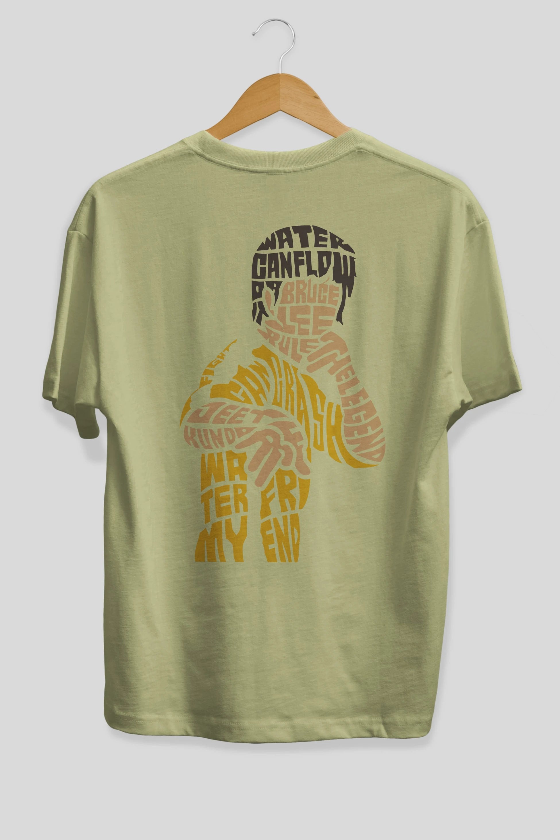 Bruce Lee Arka Baskılı Oversize t-shirt %100 pamuk Erkek Kadın Unisex