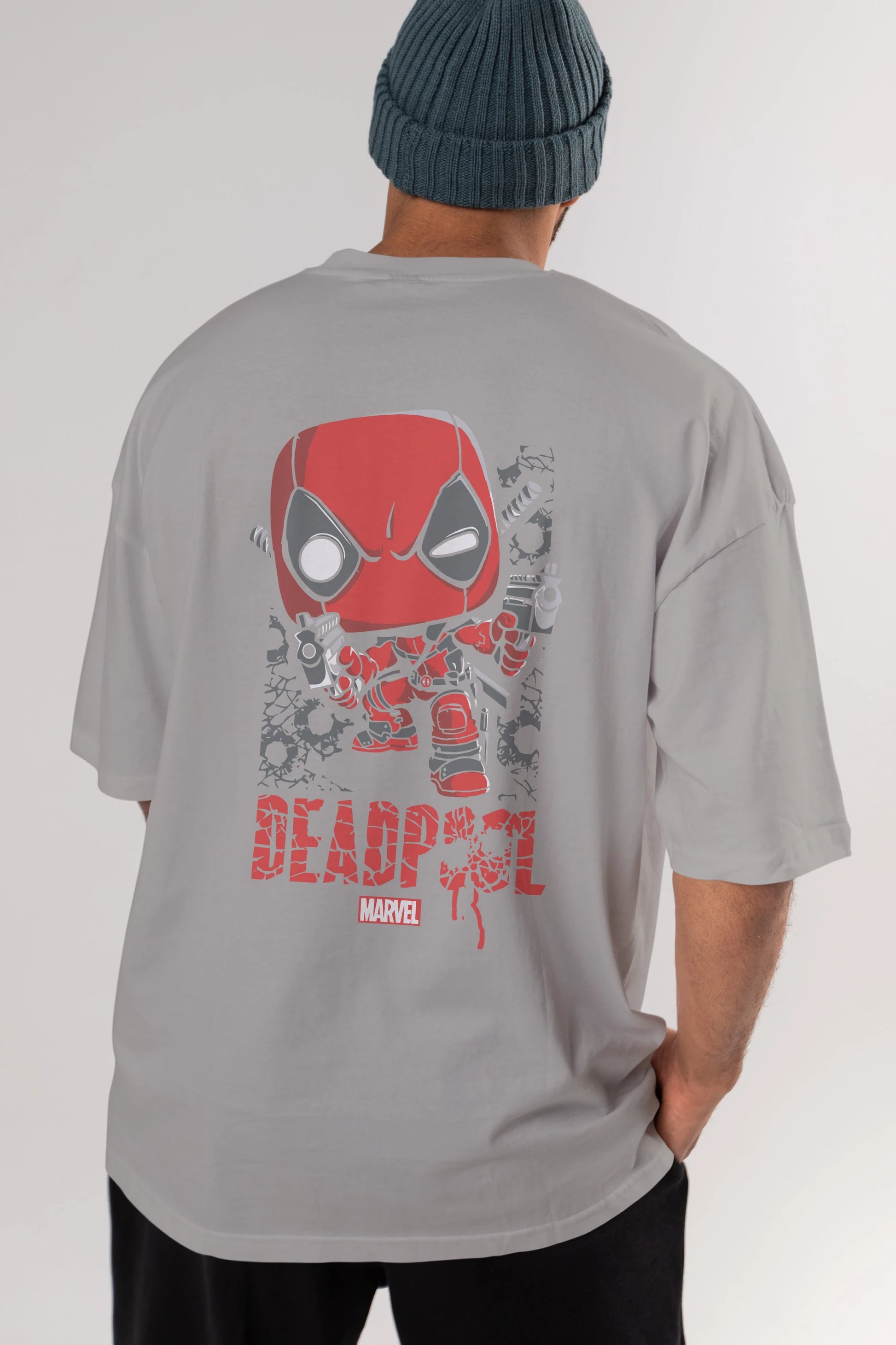 Deadpool (8) Arka Baskılı Oversize t-shirt Erkek Kadın Unisex %100 Pamuk Bisiklet Yaka tişort