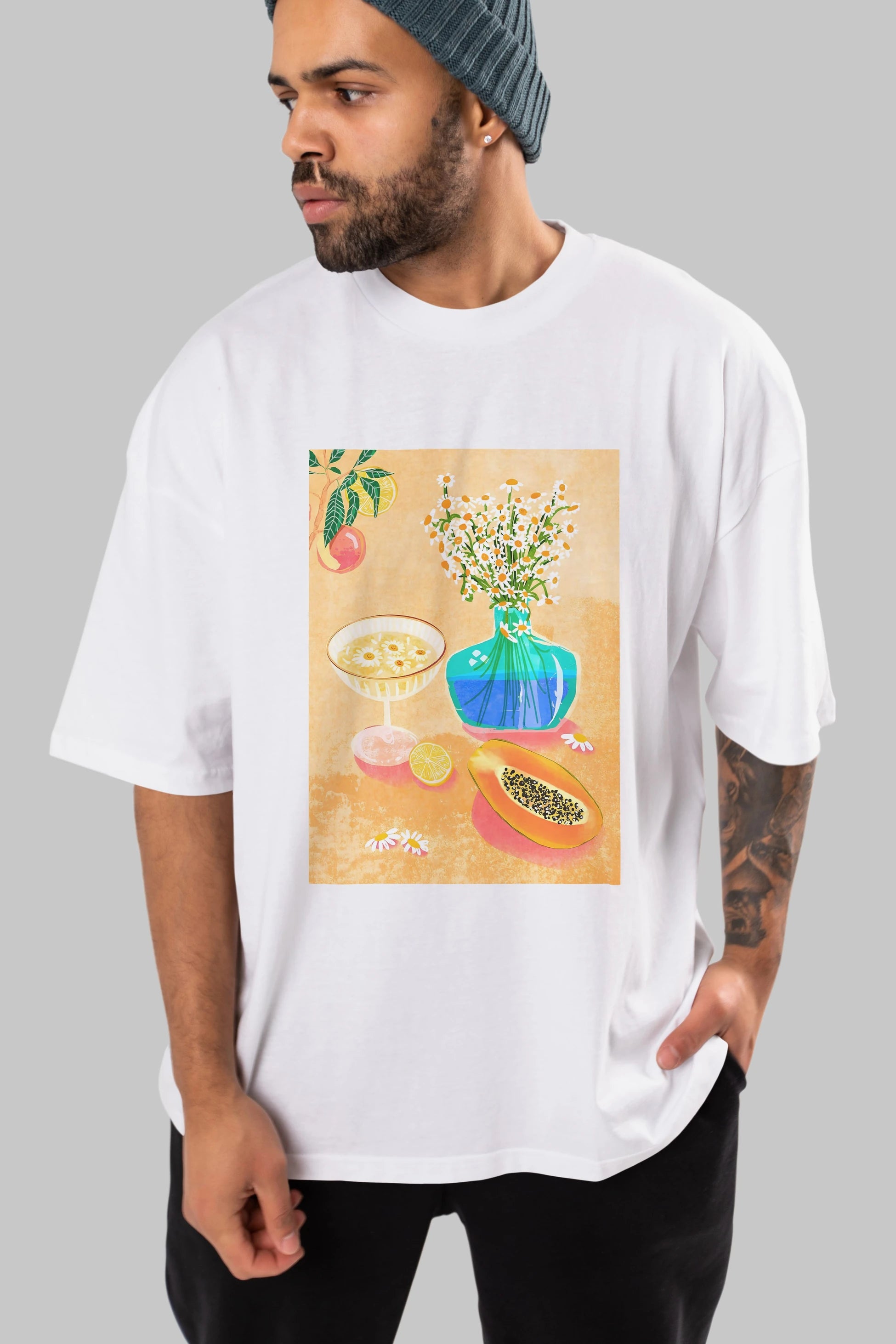 Cheers 2 Ön Baskılı Oversize t-shirt Erkek Kadın Unisex %100 Pamuk Bisiklet Yaka tişort