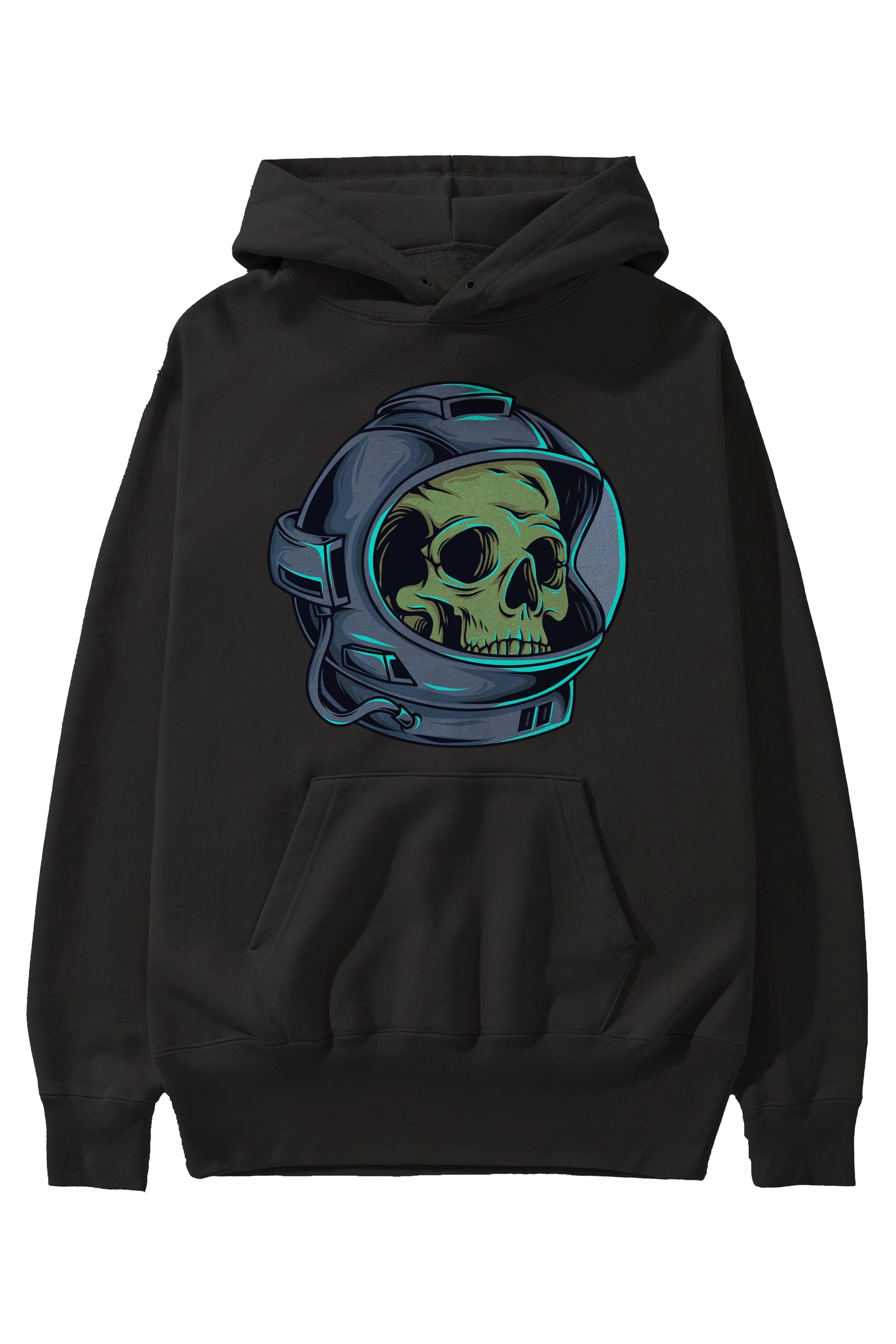 Astroskull Ön Baskılı Hoodie Oversize Kapüşonlu Sweatshirt Erkek Kadın Unisex