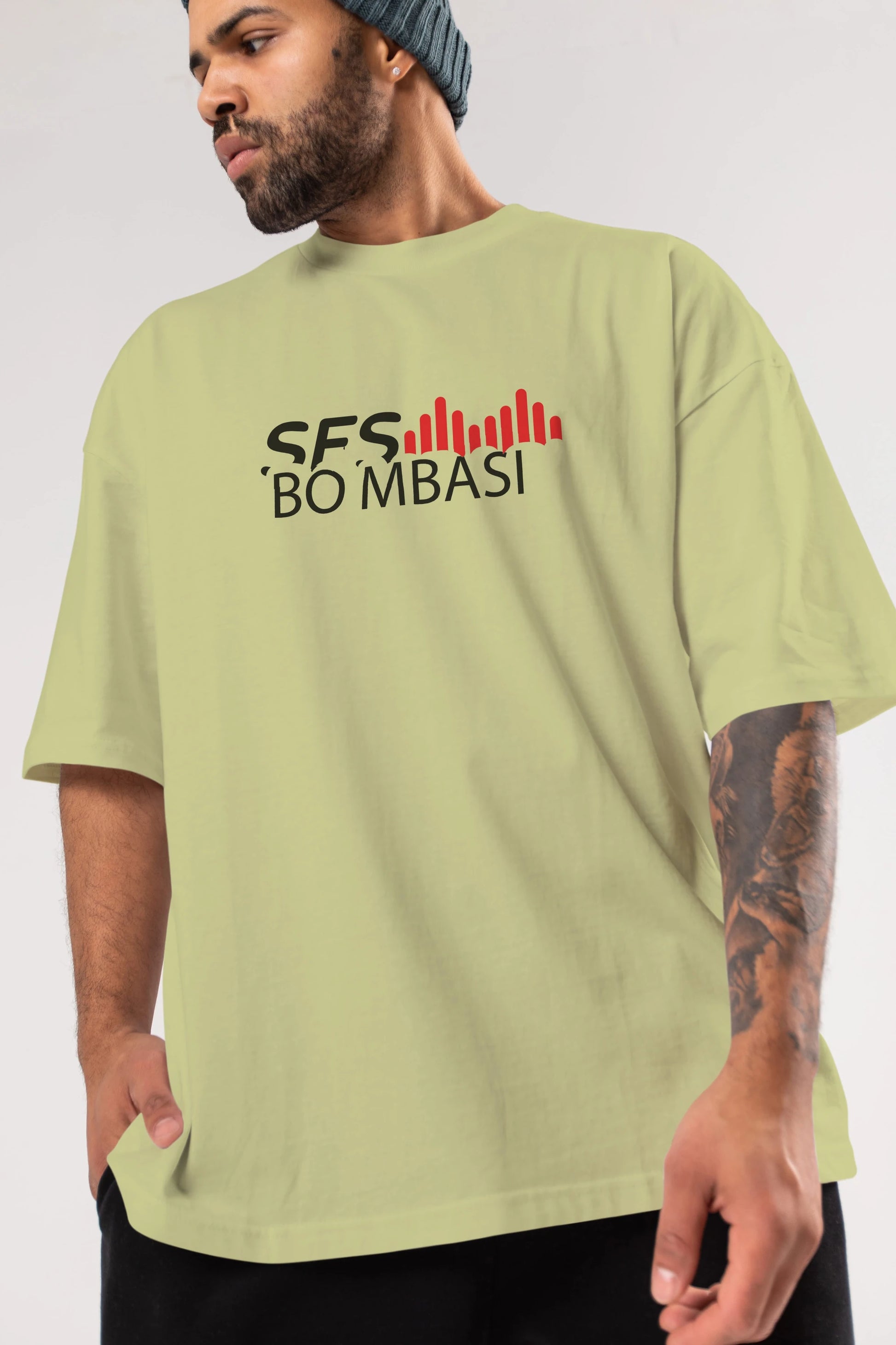 Ses Bombası Ön Baskılı Oversize t-shirt %100 pamuk Erkek Kadın Unisex