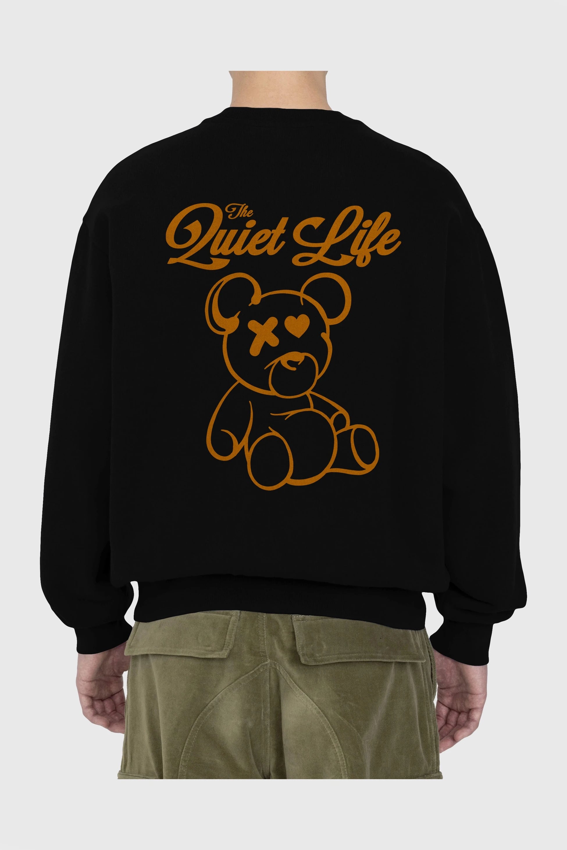The Life Bear Arka Baskılı Oversize Sweatshirt Erkek Kadın Unisex