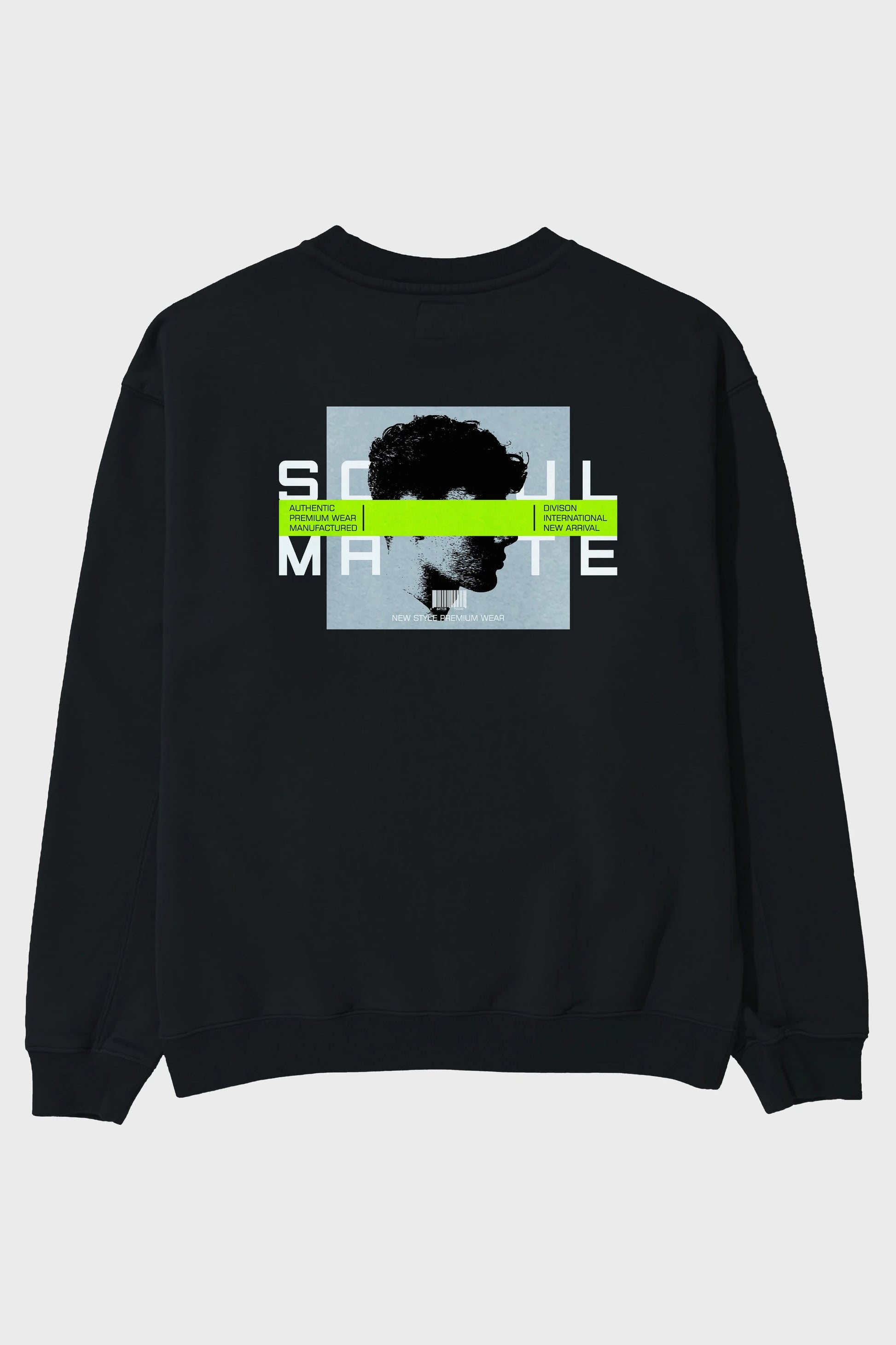 Soul Mate Arka Baskılı Oversize Sweatshirt Erkek Kadın Unisex