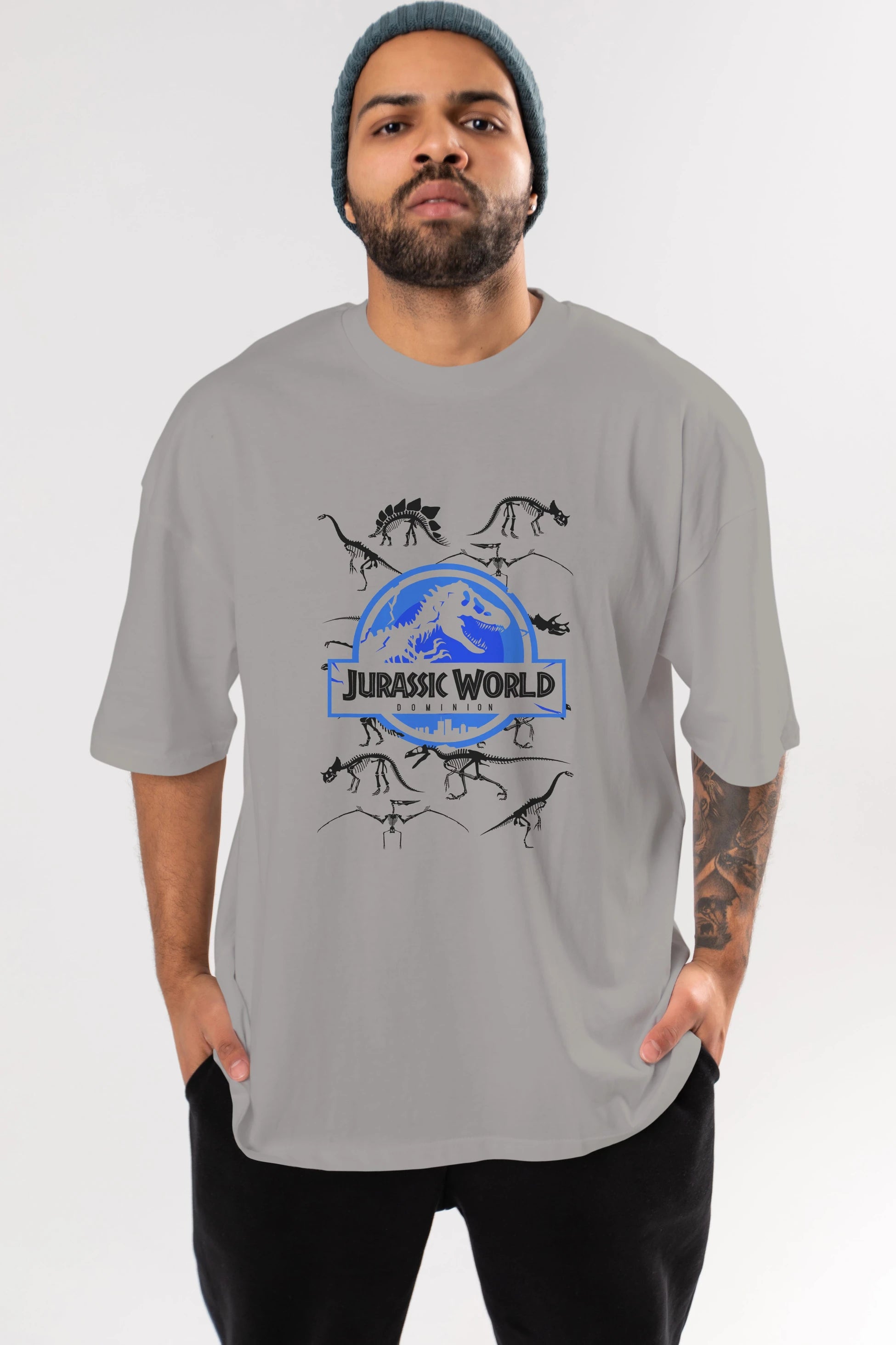Jurassic Park (5) Ön Baskılı Oversize t-shirt Erkek Kadın Unisex %100 Pamuk Bisiklet Yaka tişort