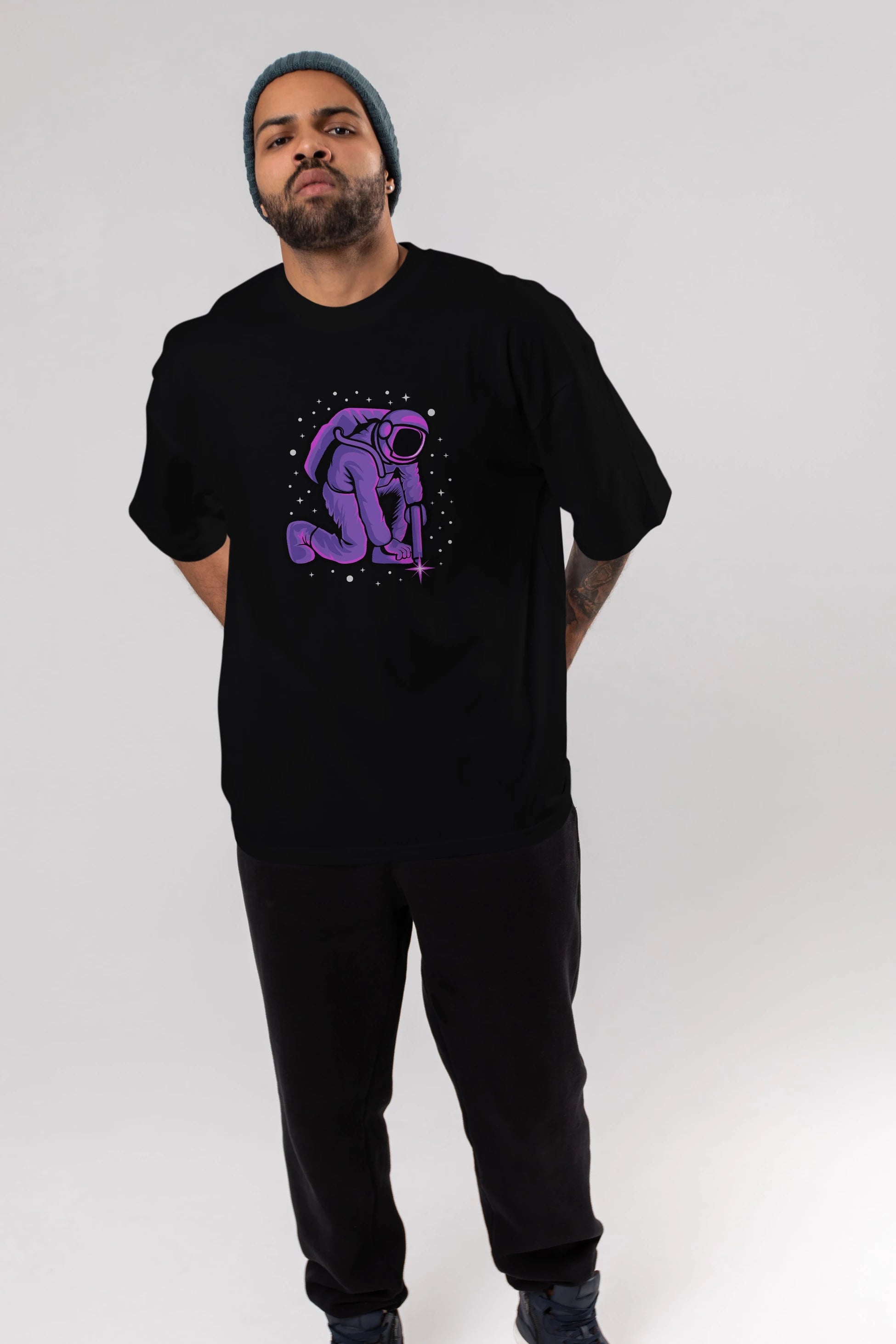 Welding in Space Ön Baskılı Oversize t-shirt Erkek Kadın Unisex