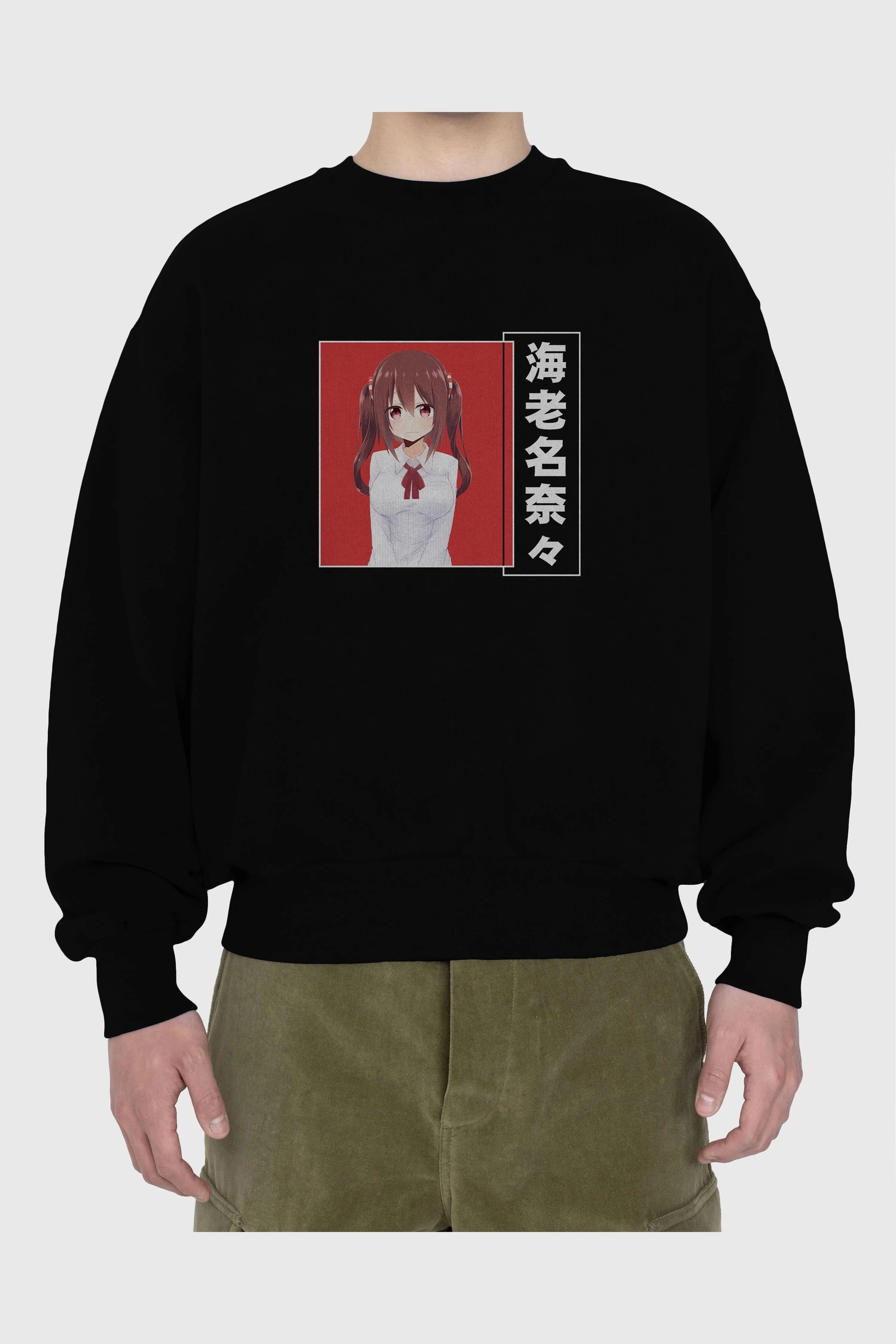 Nana Ebina 1 Anime Ön Baskılı Oversize Sweatshirt Erkek Kadın Unisex