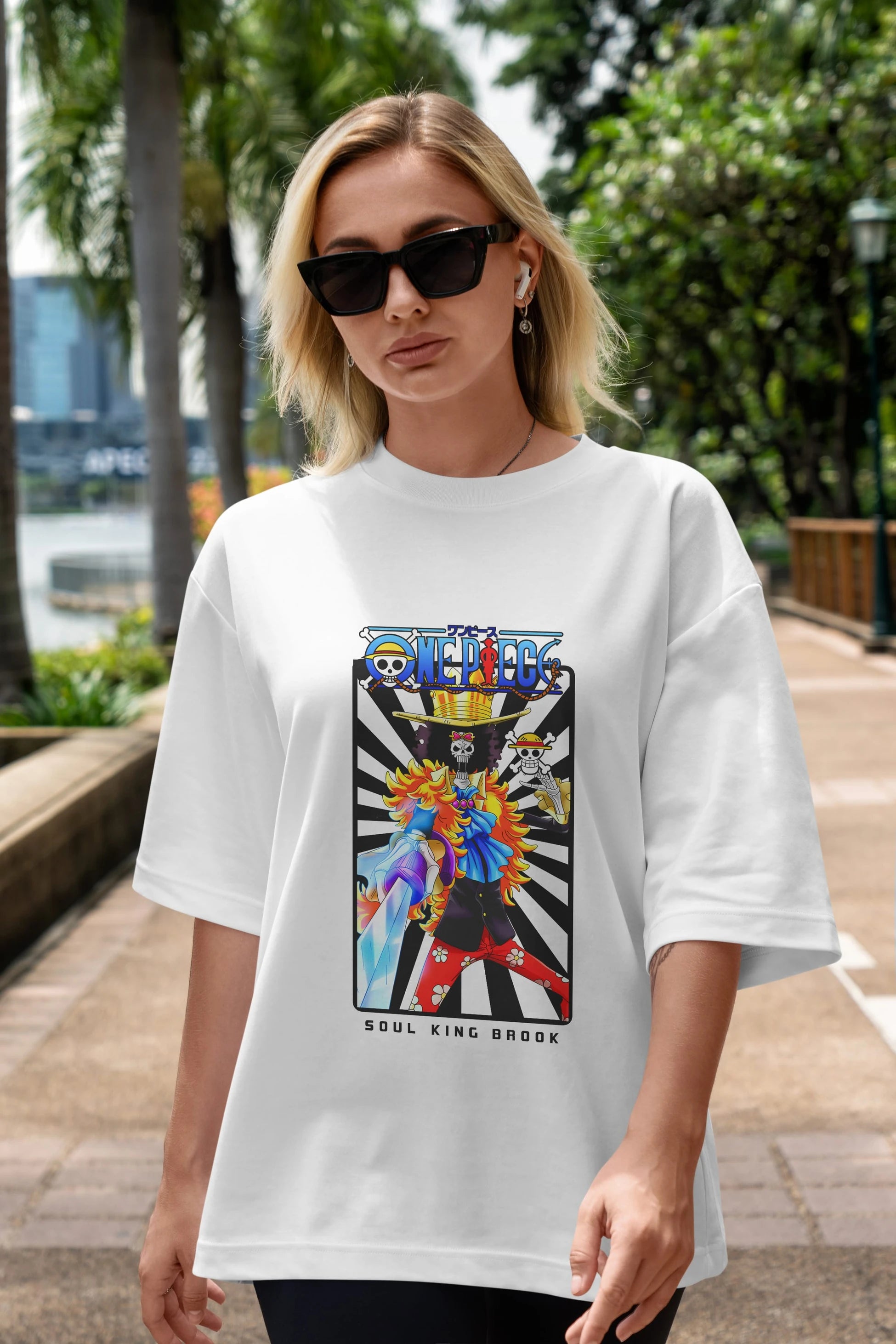 Brook Anime Ön Baskılı Oversize t-shirt Erkek Kadın Unisex