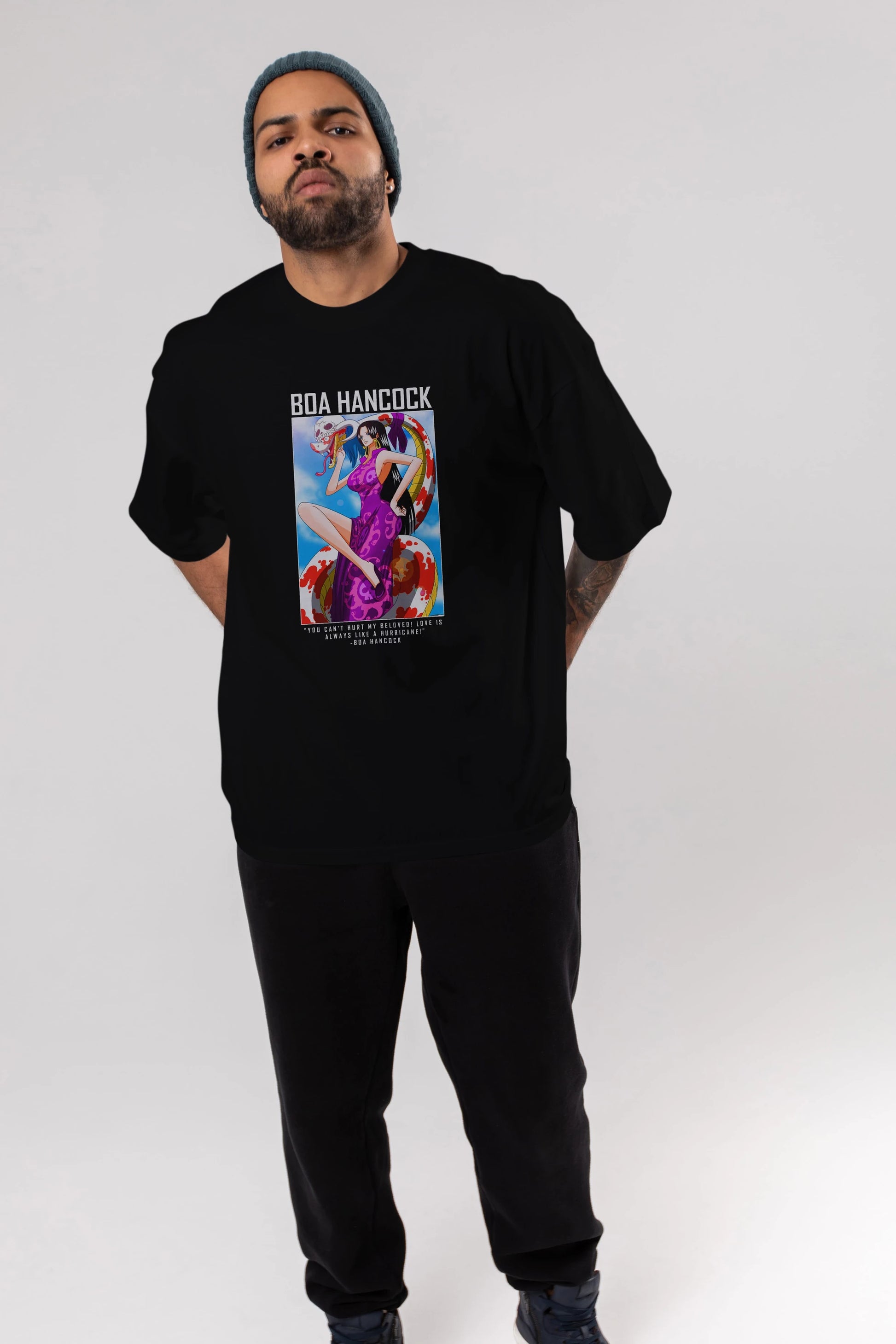 Boa Hancock Anime Ön Baskılı Oversize t-shirt Erkek Kadın Unisex