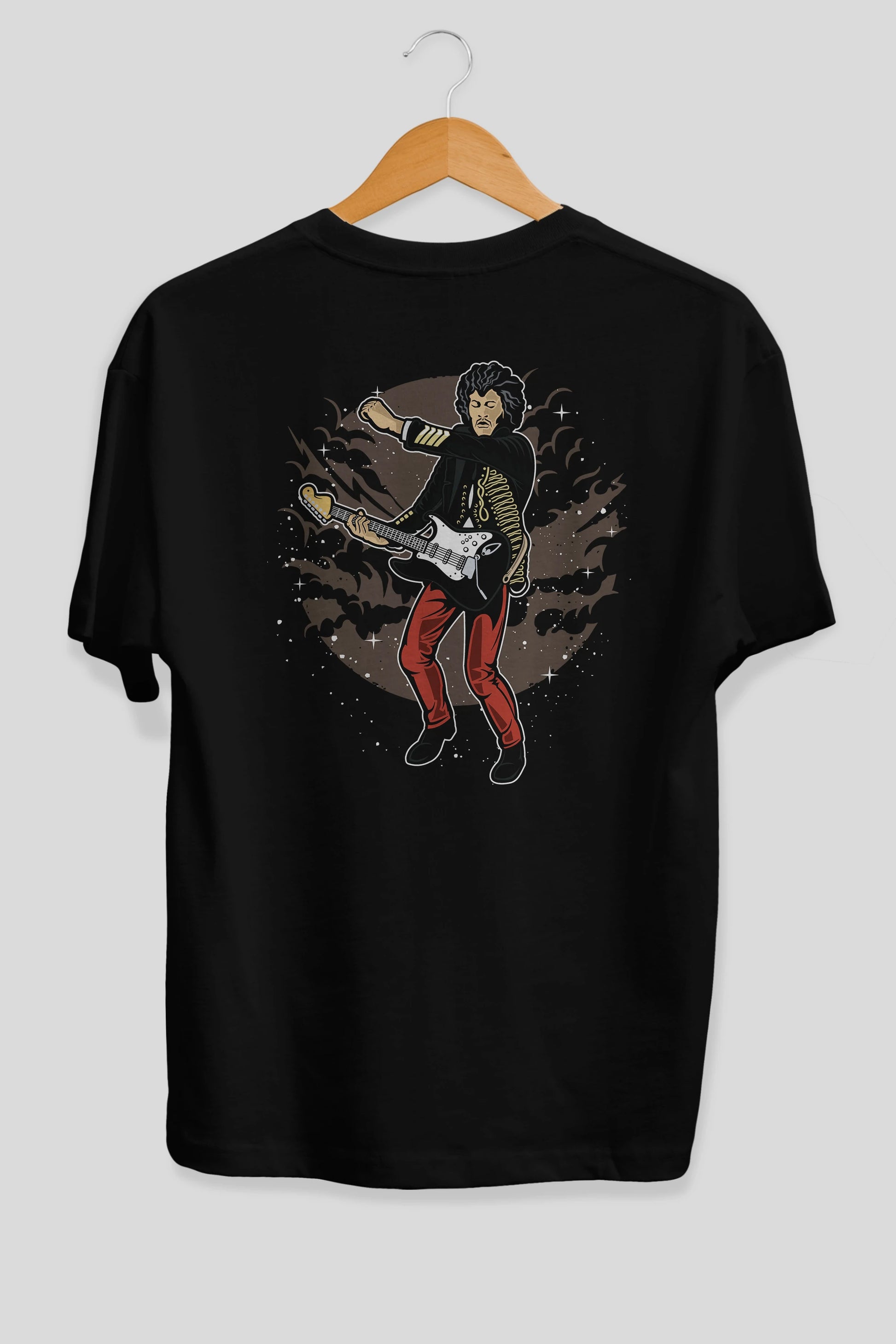 JIMMY HENDRIX Arka Baskılı Oversize t-shirt Erkek Kadın Unisex %100 Pamuk