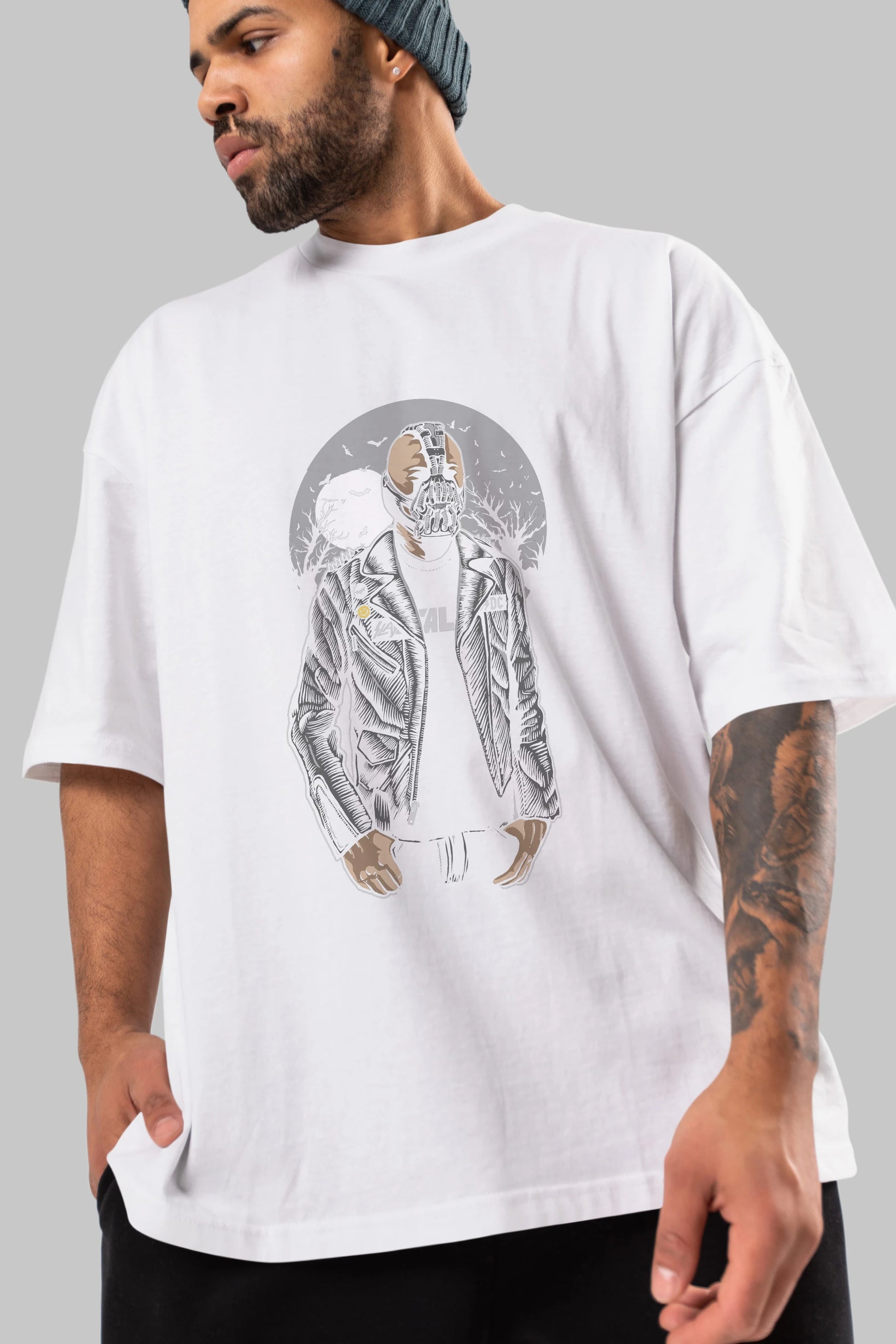 Bane Ön Baskılı Oversize t-shirt Erkek Kadın Unisex %100 Pamuk tişort