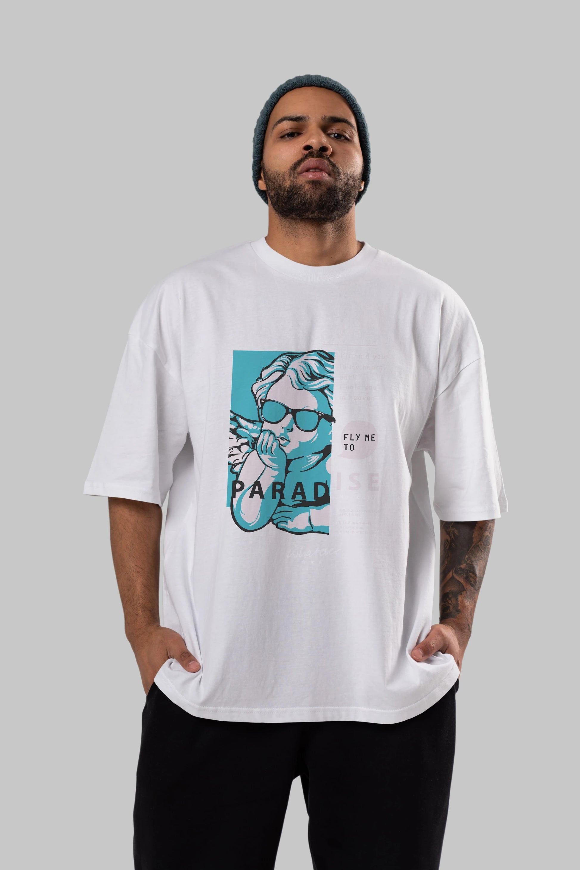 Paradise Fly to Me Ön Baskılı Oversize t-shirt Erkek Kadın Unisex