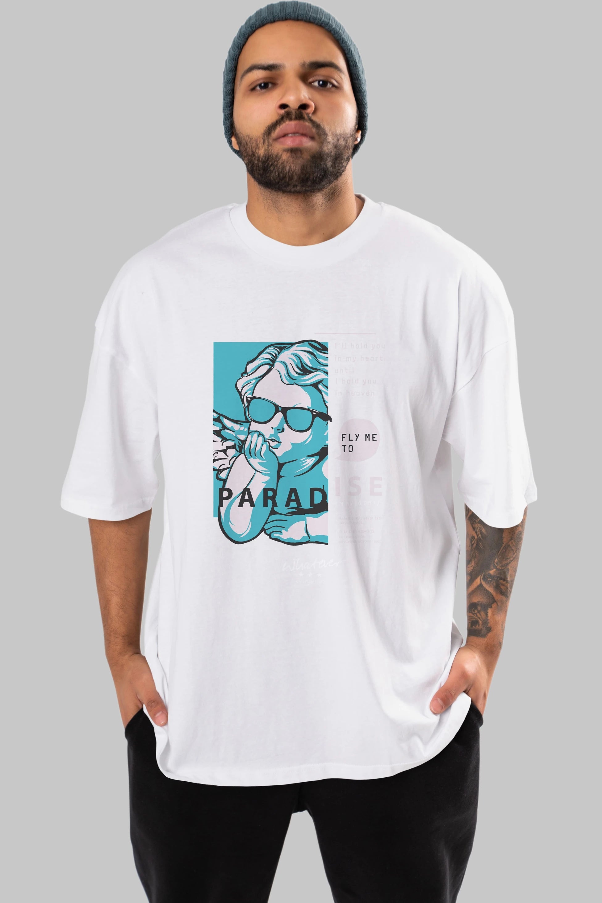 Paradise Fly to Me Ön Baskılı Oversize t-shirt Erkek Kadın Unisex