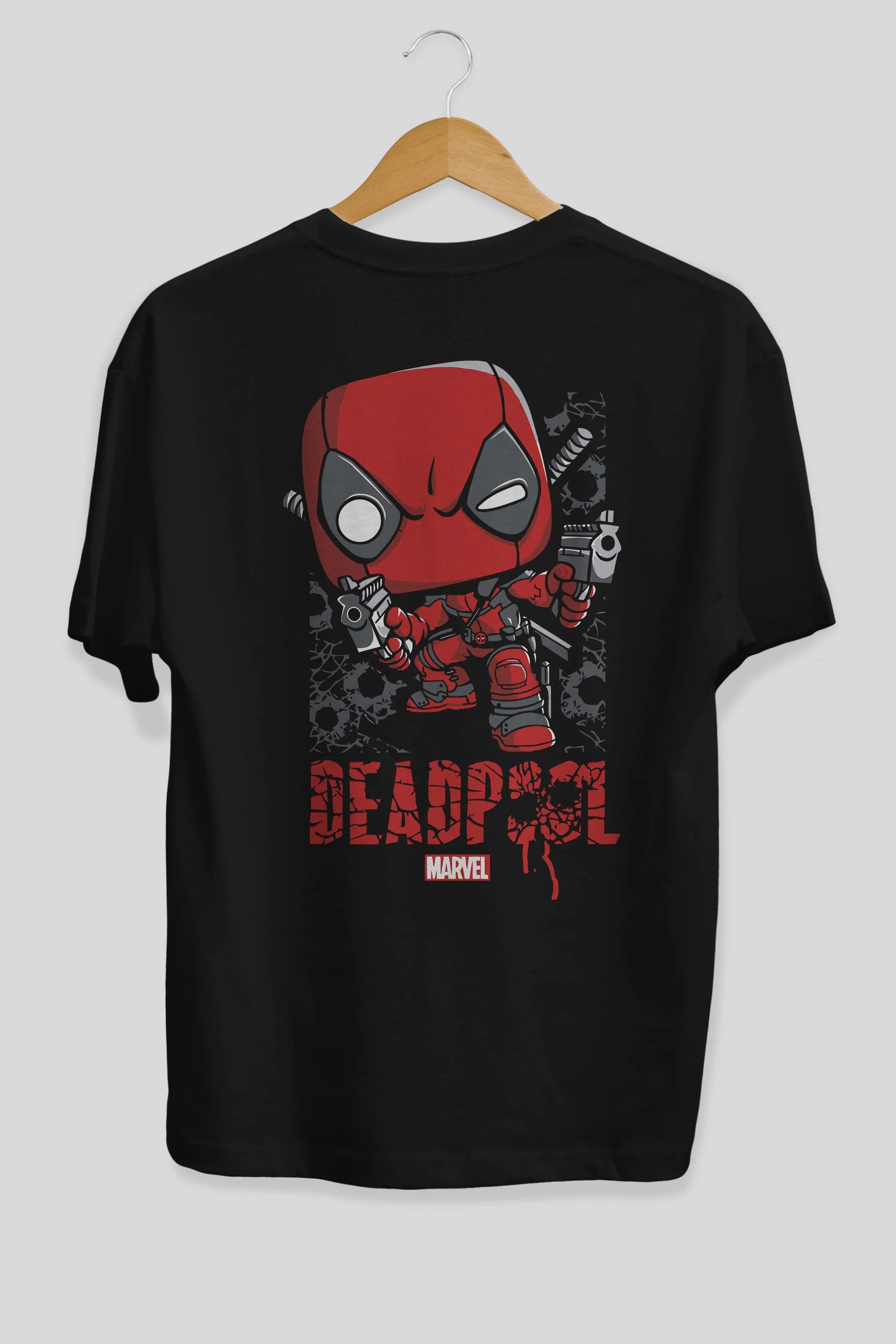 Deadpool (8) Arka Baskılı Oversize t-shirt Erkek Kadın Unisex %100 Pamuk Bisiklet Yaka tişort