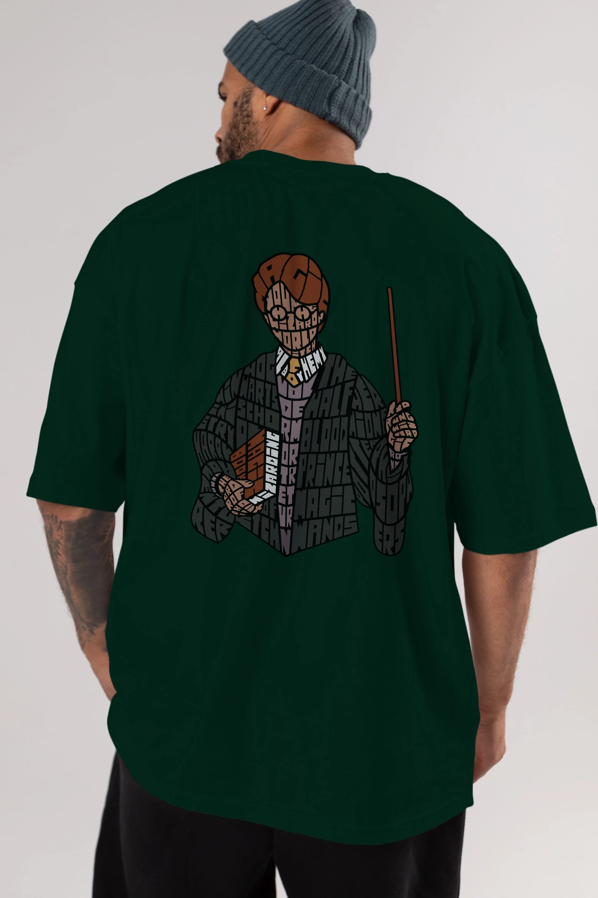 Harry Arka Baskılı Oversize t-shirt %100 pamuk Erkek Kadın Unisex