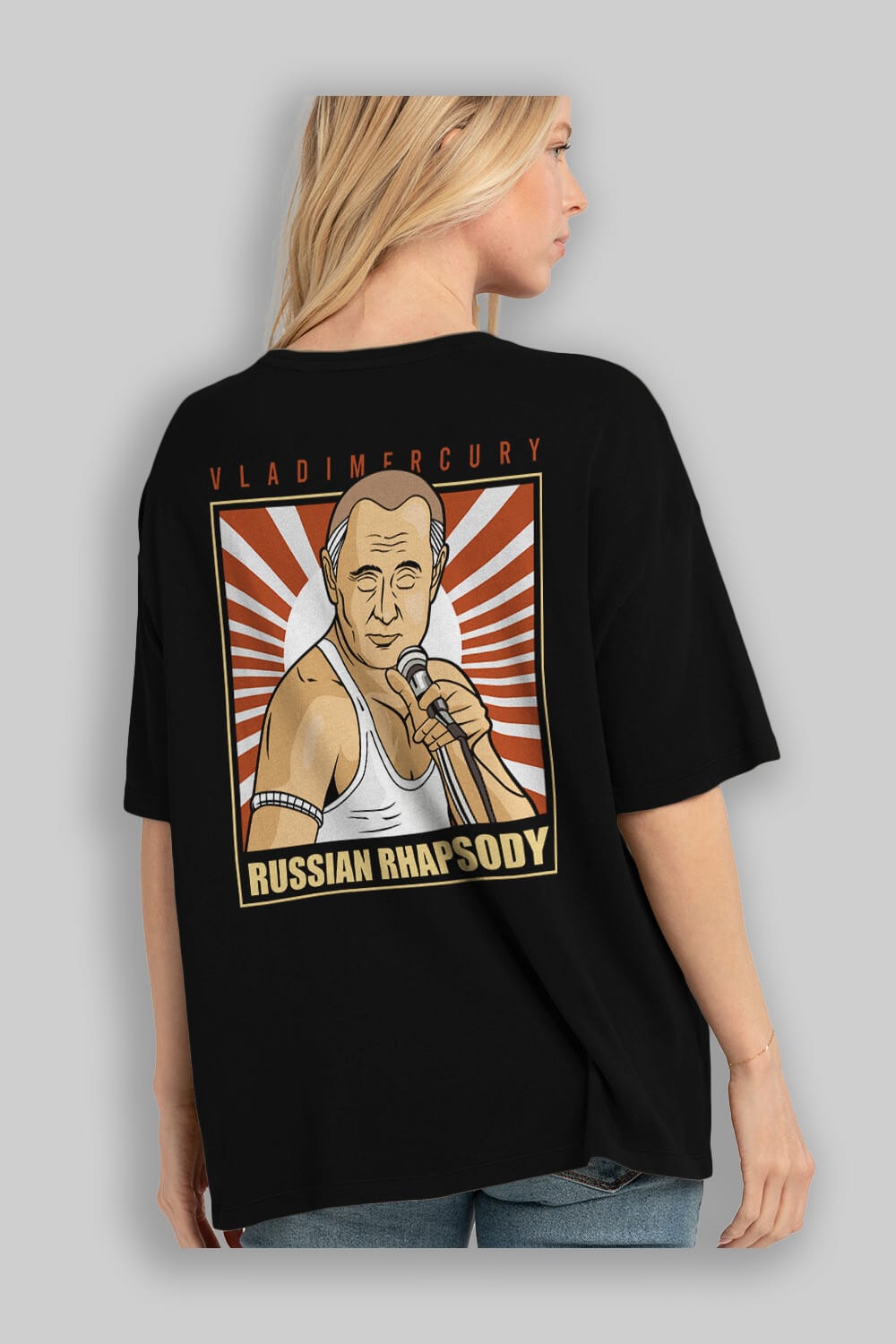 Freddy Puttin Arka Baskılı Oversize t-shirt Erkek Kadın Unisex %100 Pamuk tişort