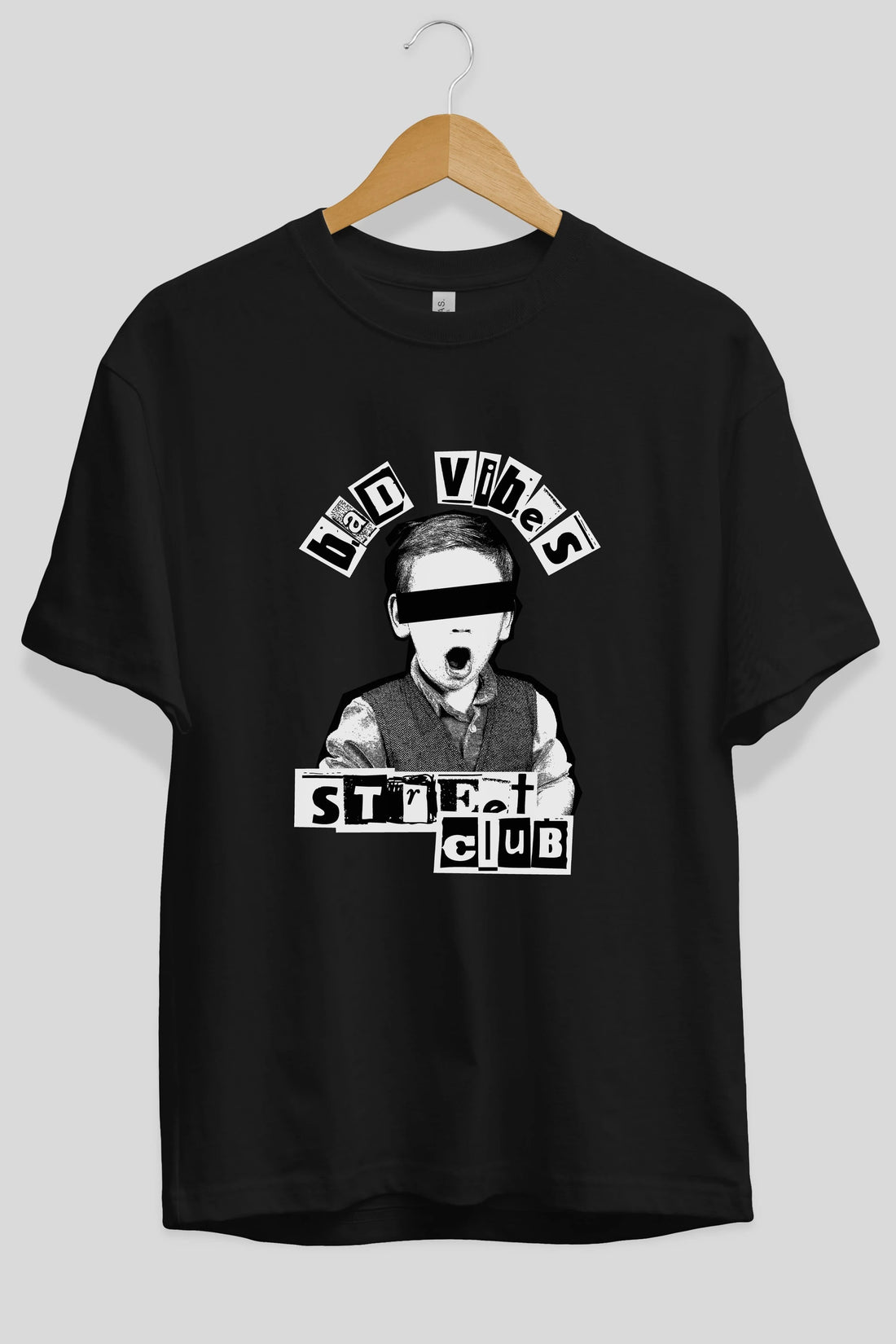 Bad Vibes Street Club Ön Baskılı Oversize t-shirt Erkek Kadın Unisex