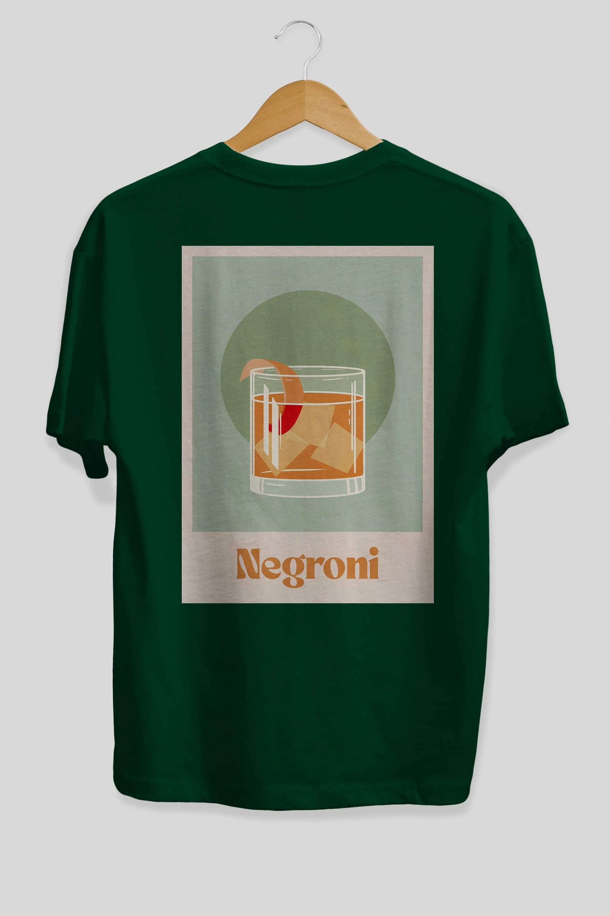 Negroni 5 Arka Baskılı Oversize t-shirt Erkek Kadın Unisex %100 Pamuk Bisiklet Yaka tişort