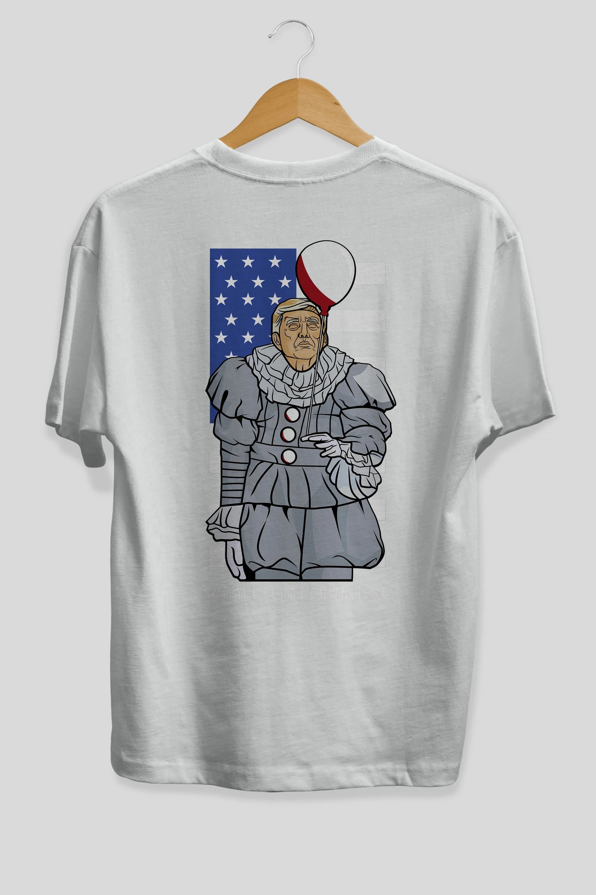 It Trump Arka Baskılı Oversize t-shirt Erkek Kadın Unisex %100 Pamuk tişort