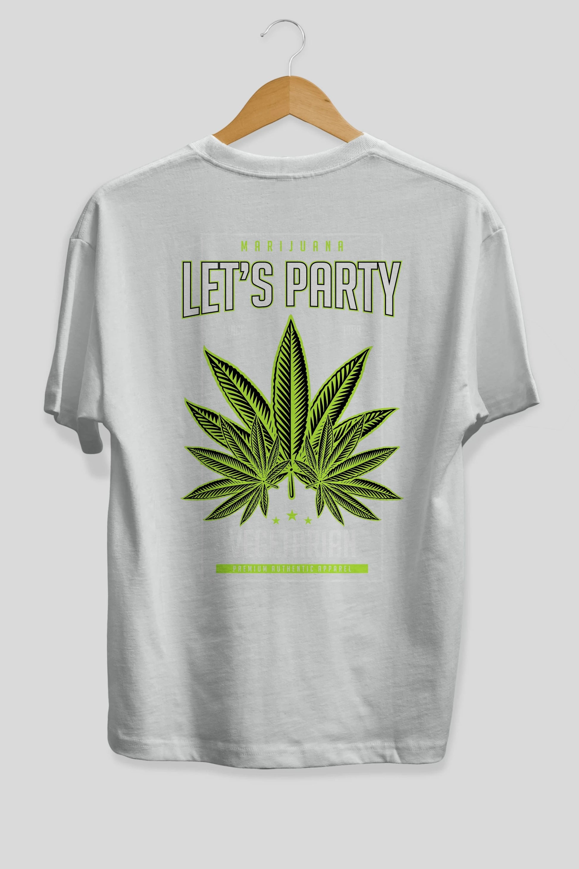 Lets Party Arka Baskılı Oversize t-shirt Erkek Kadın Unisex