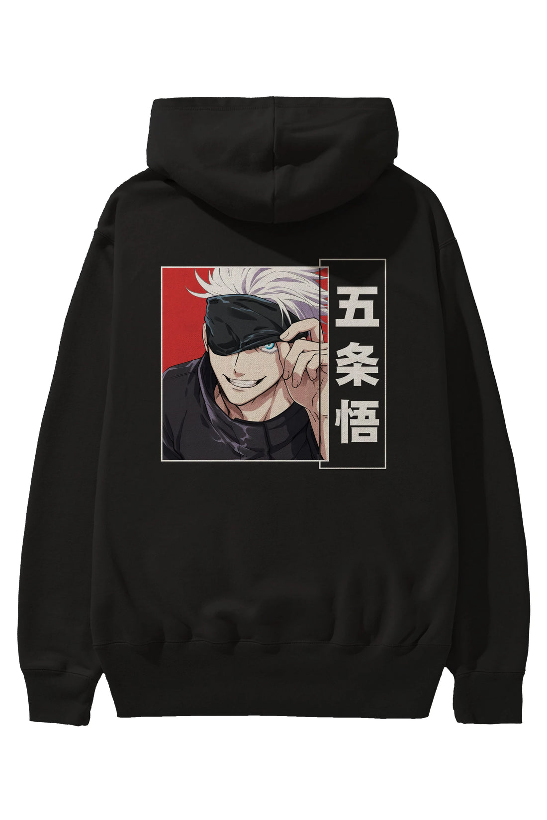 JUJUTSU KAISEN Anime Arka Baskılı Hoodie Oversize Kapüşonlu Sweatshirt Erkek Kadın Unisex