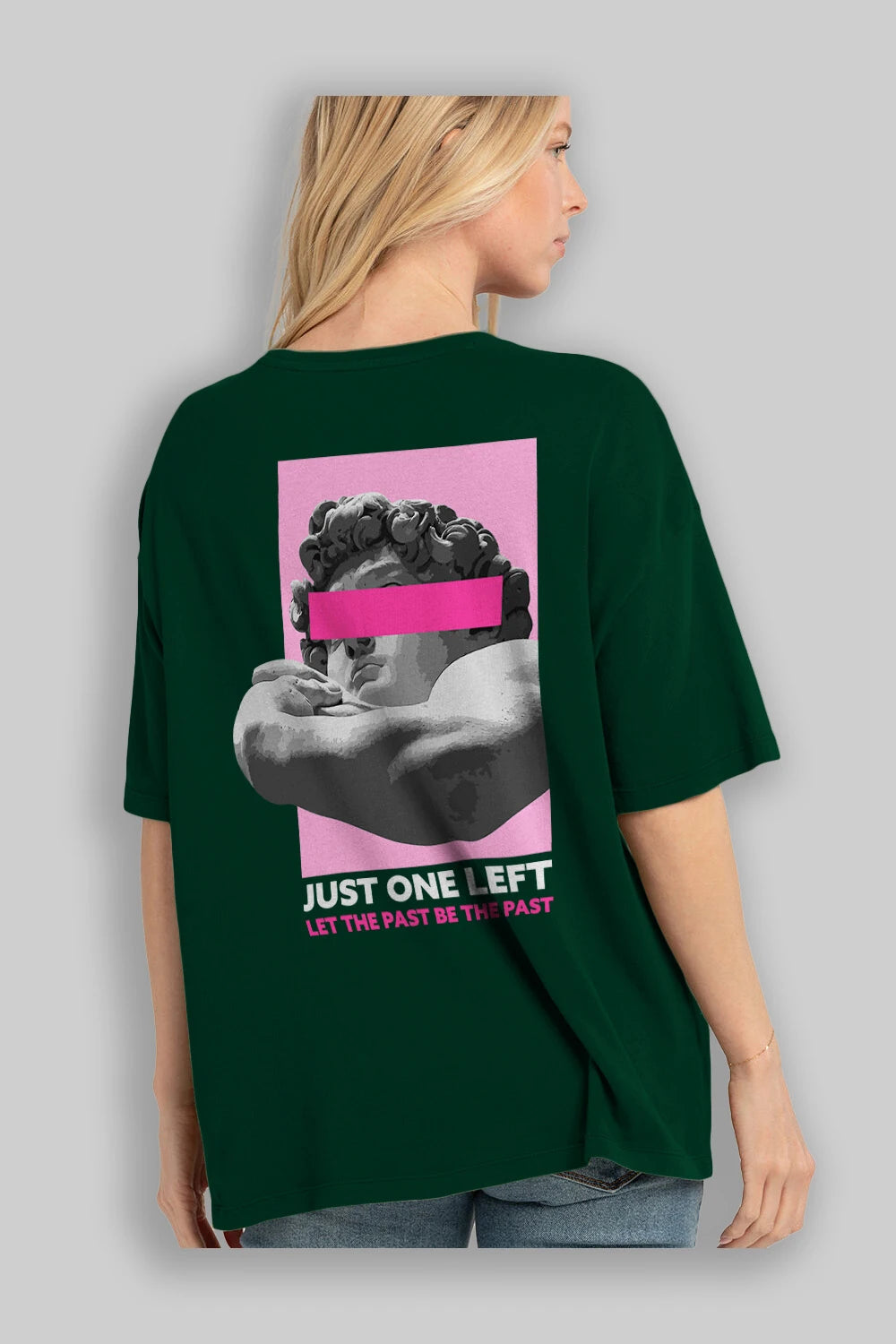 Just One Left Arka Baskılı Oversize t-shirt Erkek Kadın Unisex