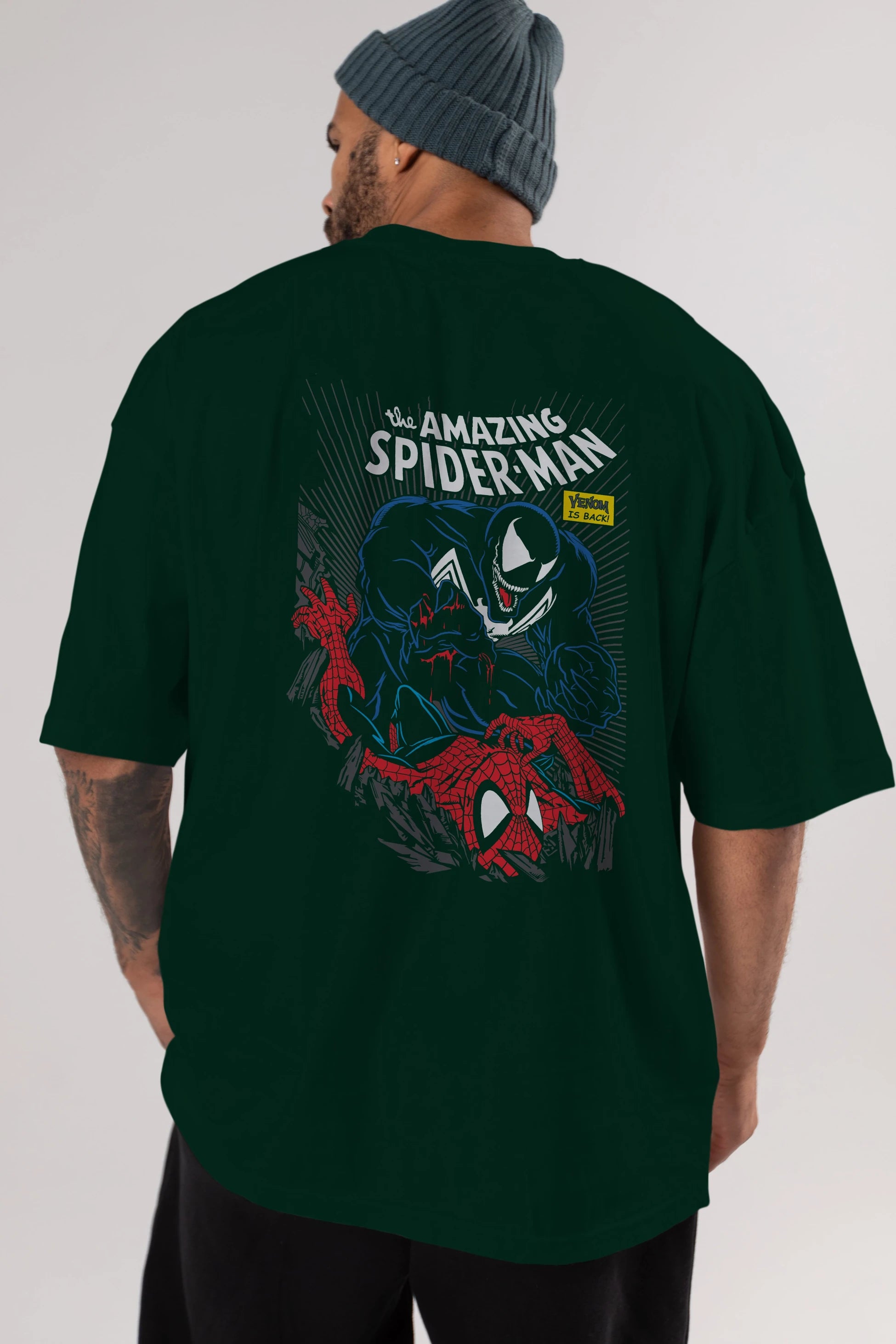 Venom (19) Arka Baskılı Oversize t-shirt Erkek Kadın Unisex %100 Pamuk Bisiklet Yaka tişort